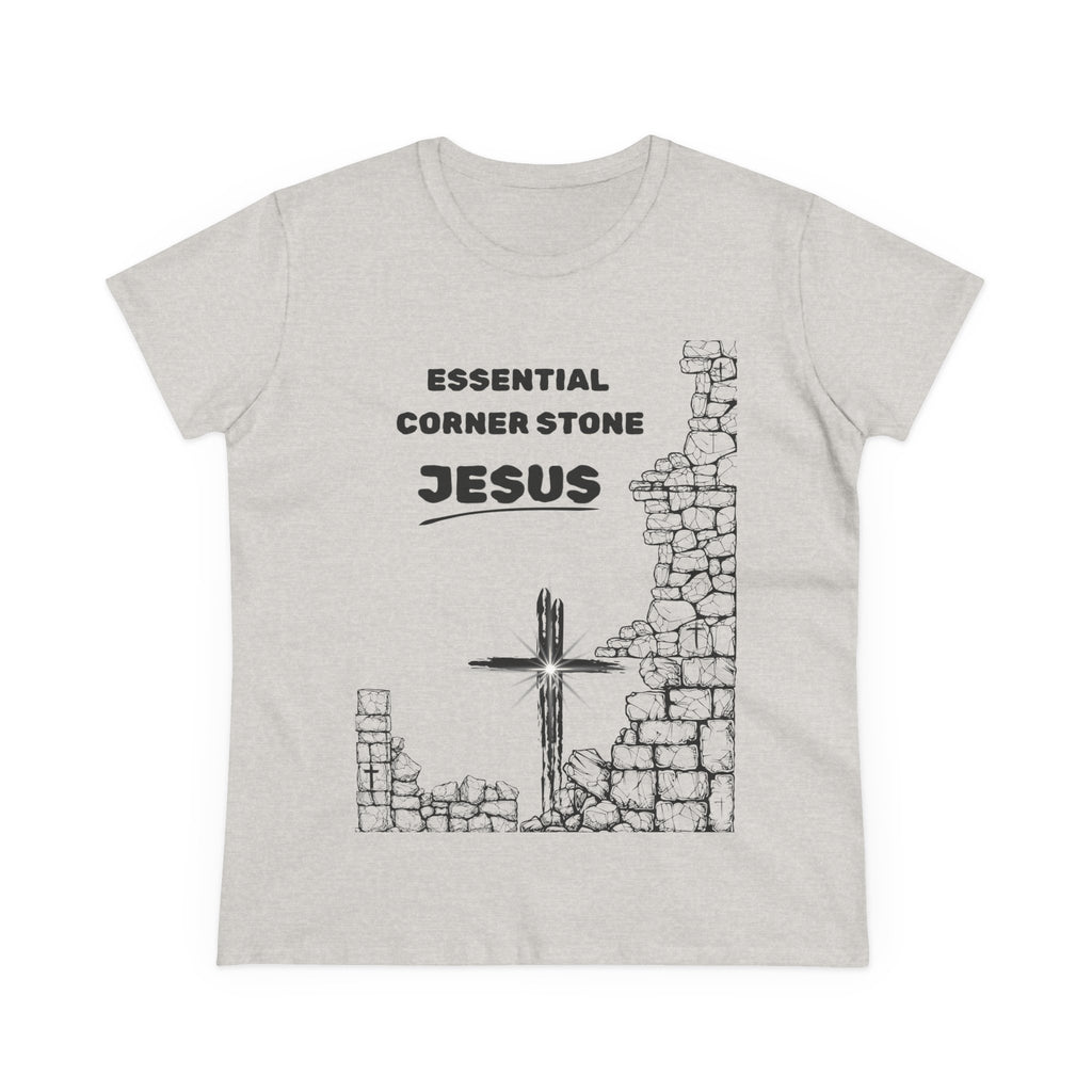 Women's Cotton Tee Shirt Essential Corner Stone