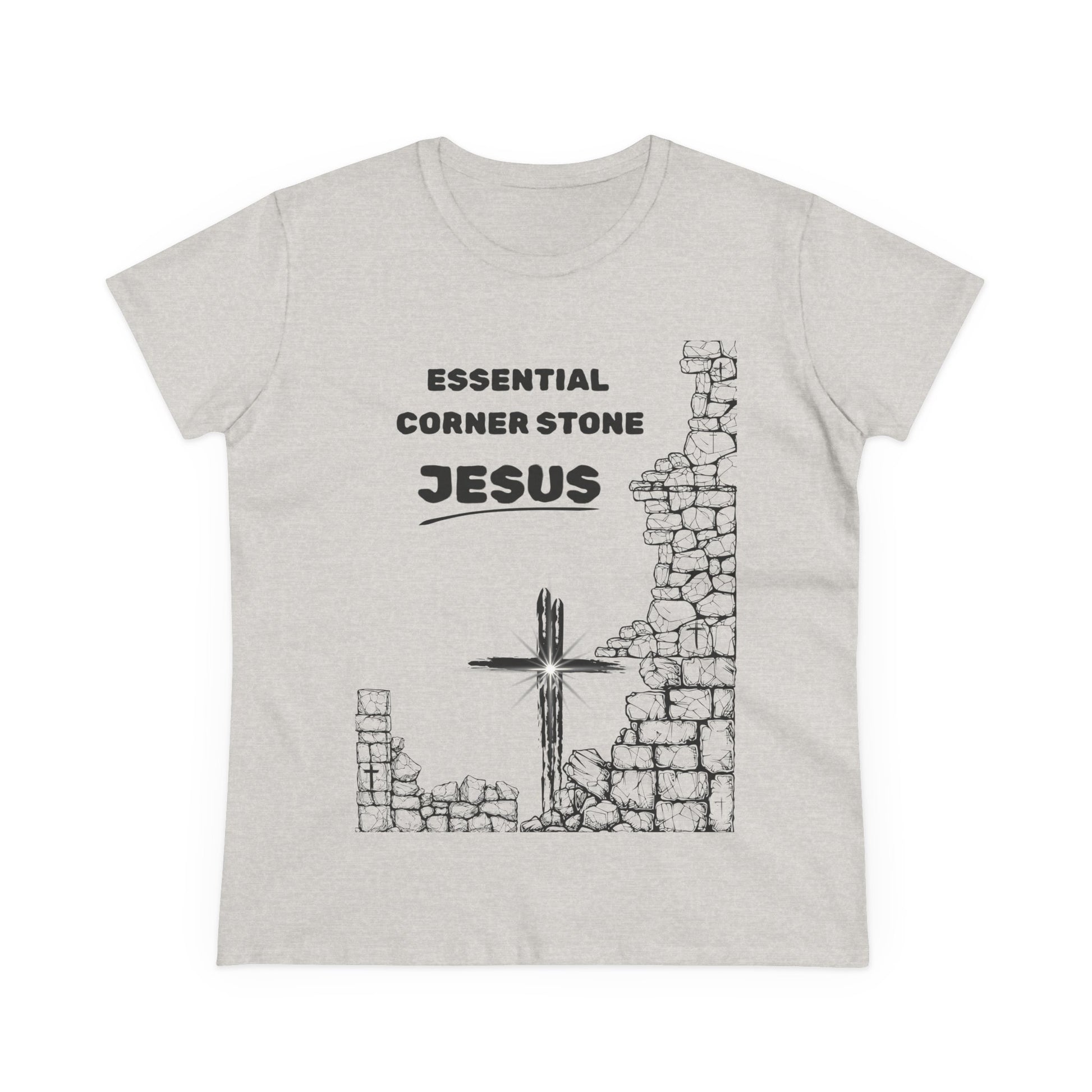 Women's Cotton Tee Shirt Essential Corner Stone