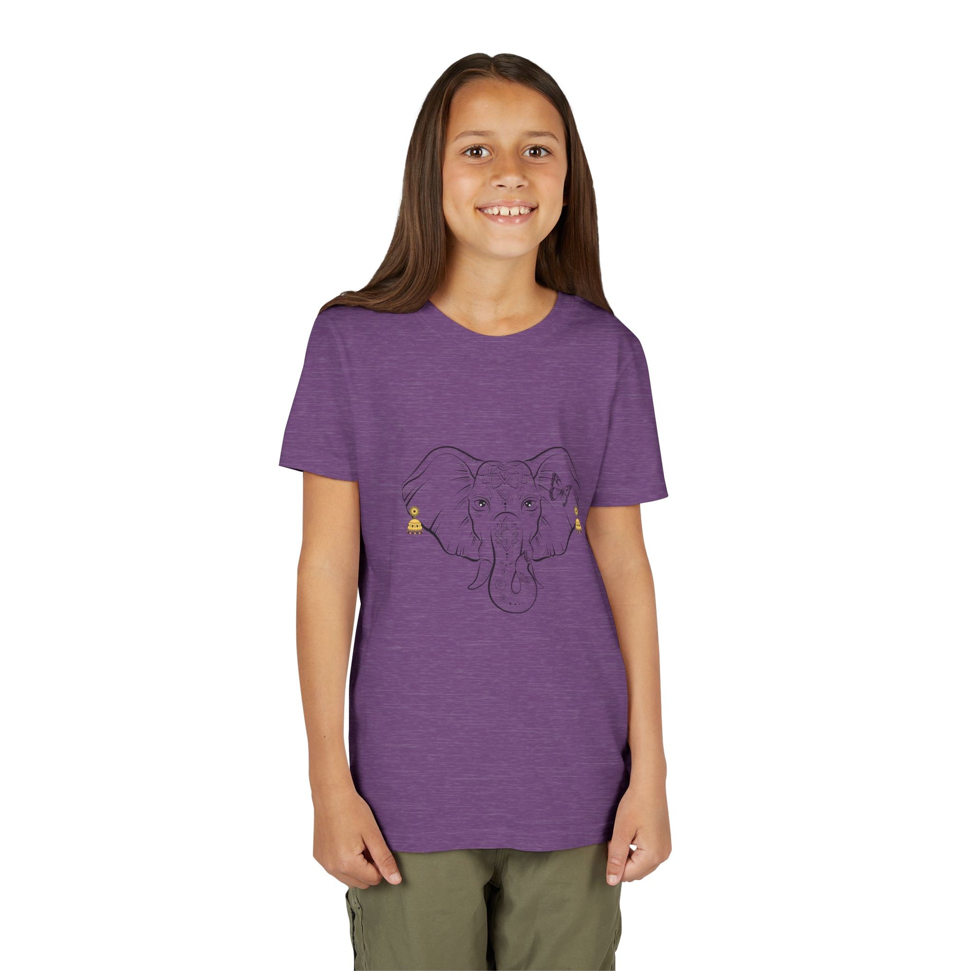 Youth Elephant Earrings Short Sleeve Shirt