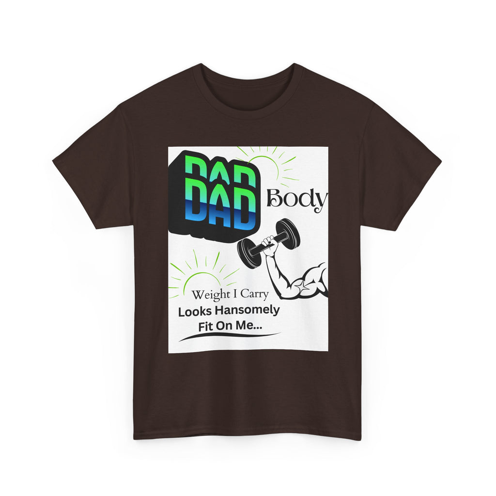 White Background Hansomely Fit Dad Cotton Crew Tee Shirt Dseign