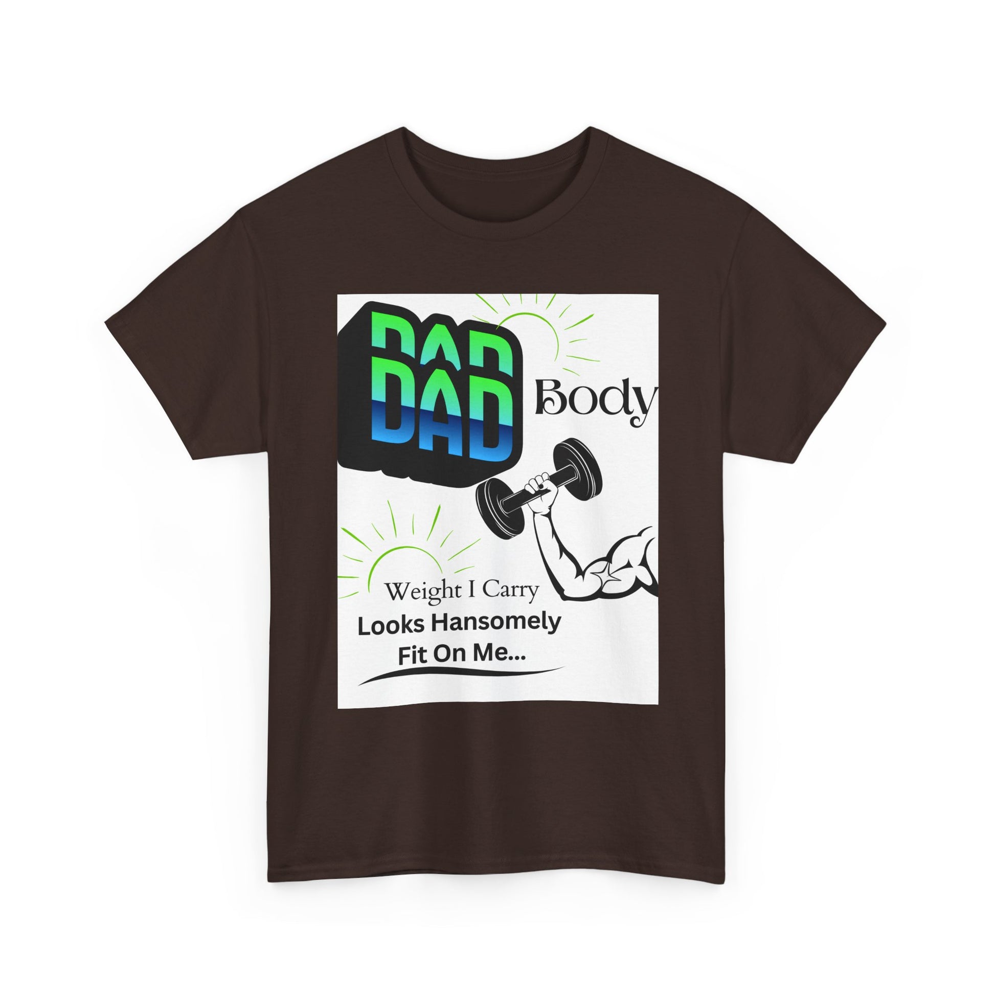 White Background Hansomely Fit Dad Cotton Crew Tee Shirt Dseign