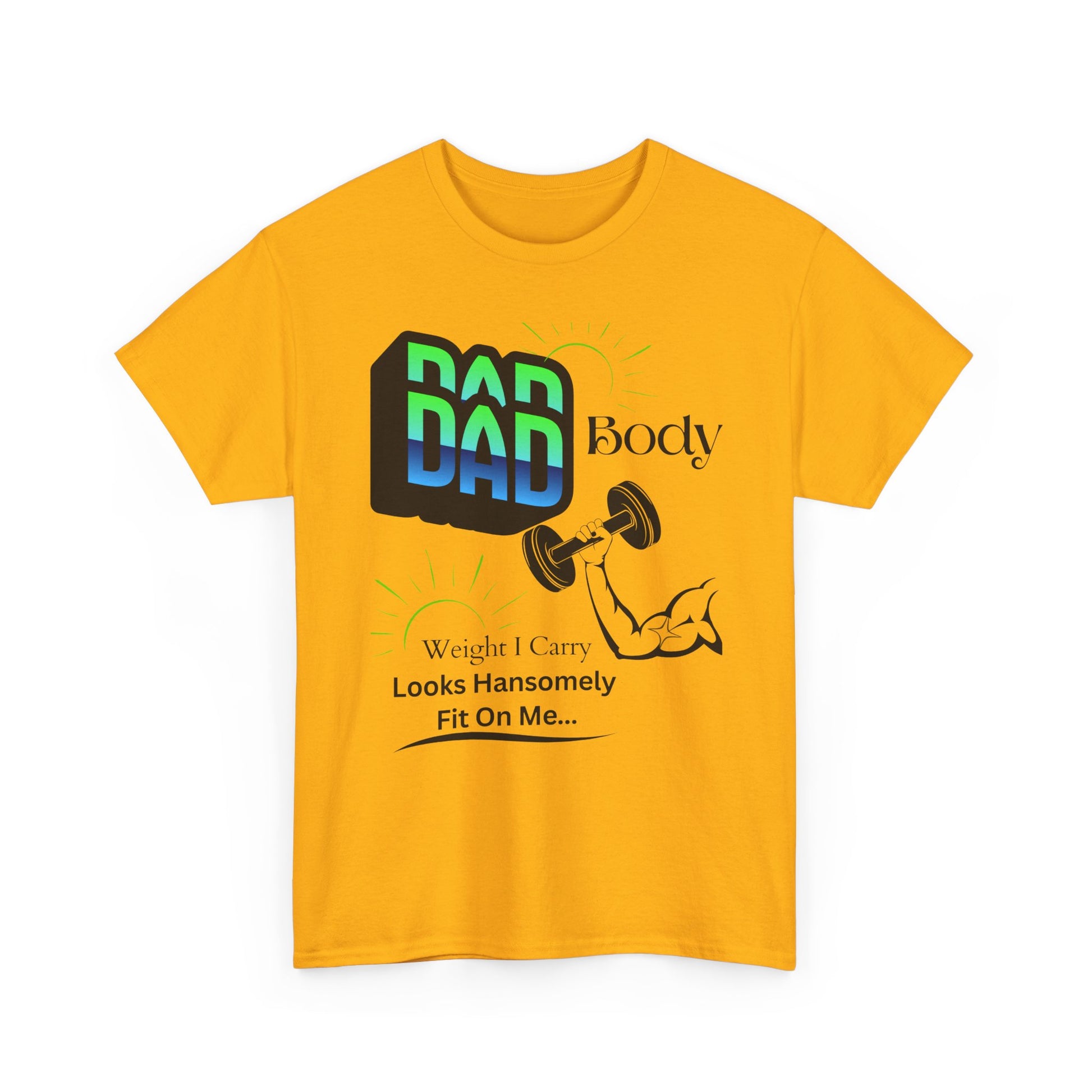 Hansomely Fit Dad Cotton Crew Tee Shirt Transparent Dseign