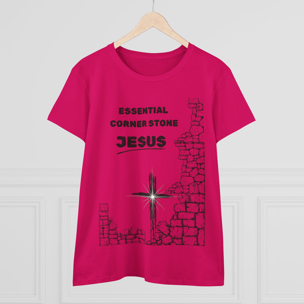 Women's Cotton Tee Shirt Essential Corner Stone