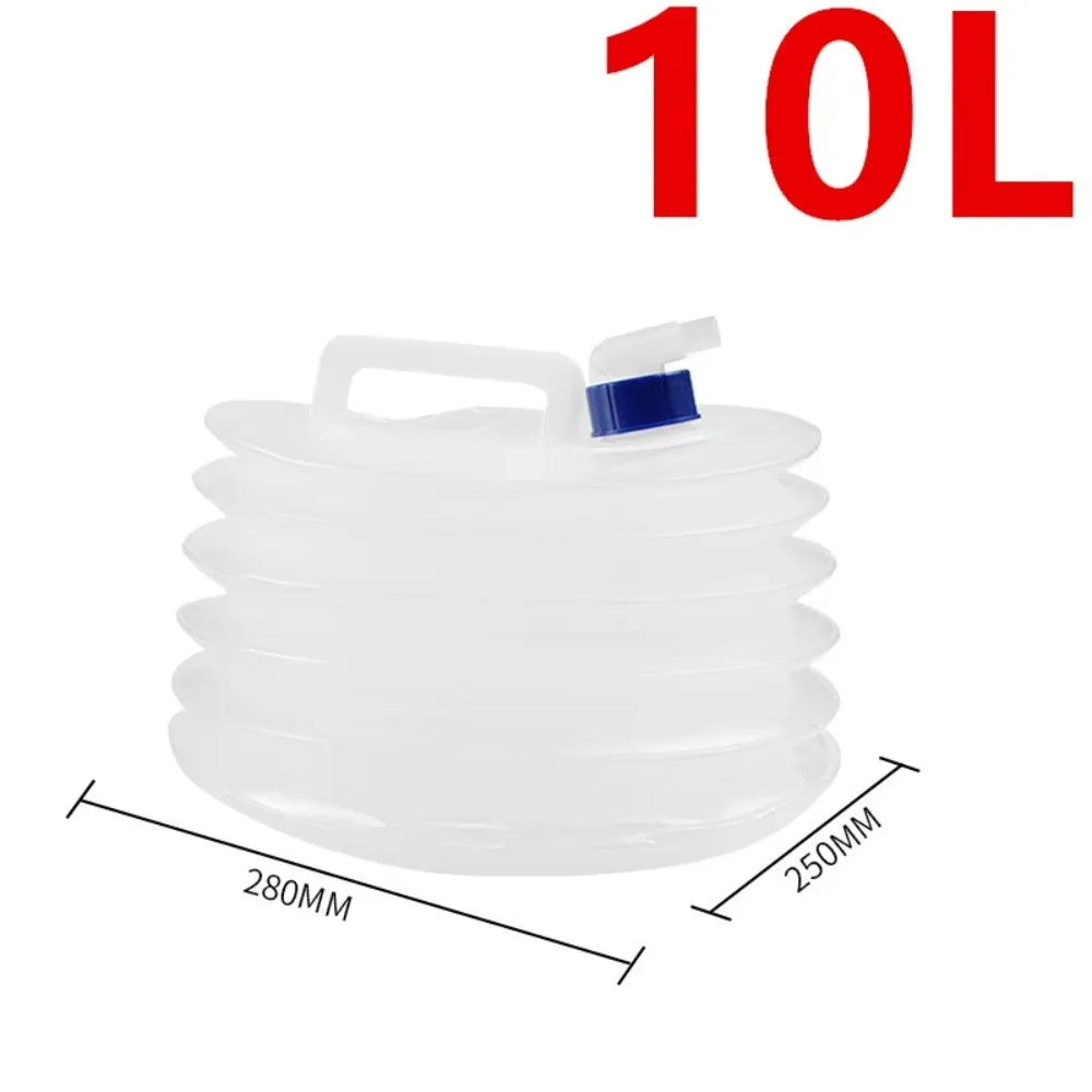 Folding Water Bucket Large Capacity Reusable Water Bag with Faucet Water Storage Container 5L/10L/15 Liters = 1 Gallon, 2.5 Gallons, 3.9 Gallons