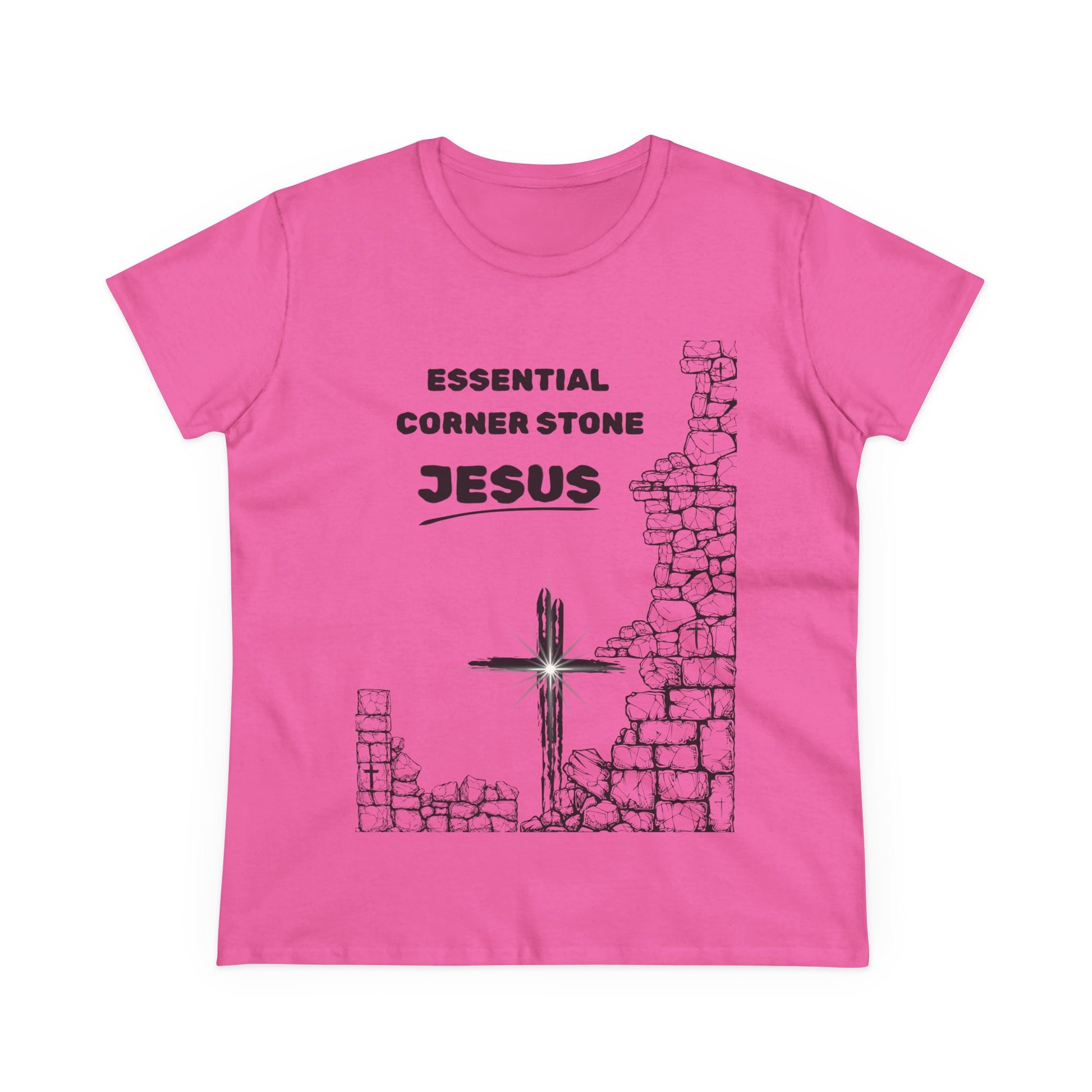 Women's Cotton Tee Shirt Essential Corner Stone