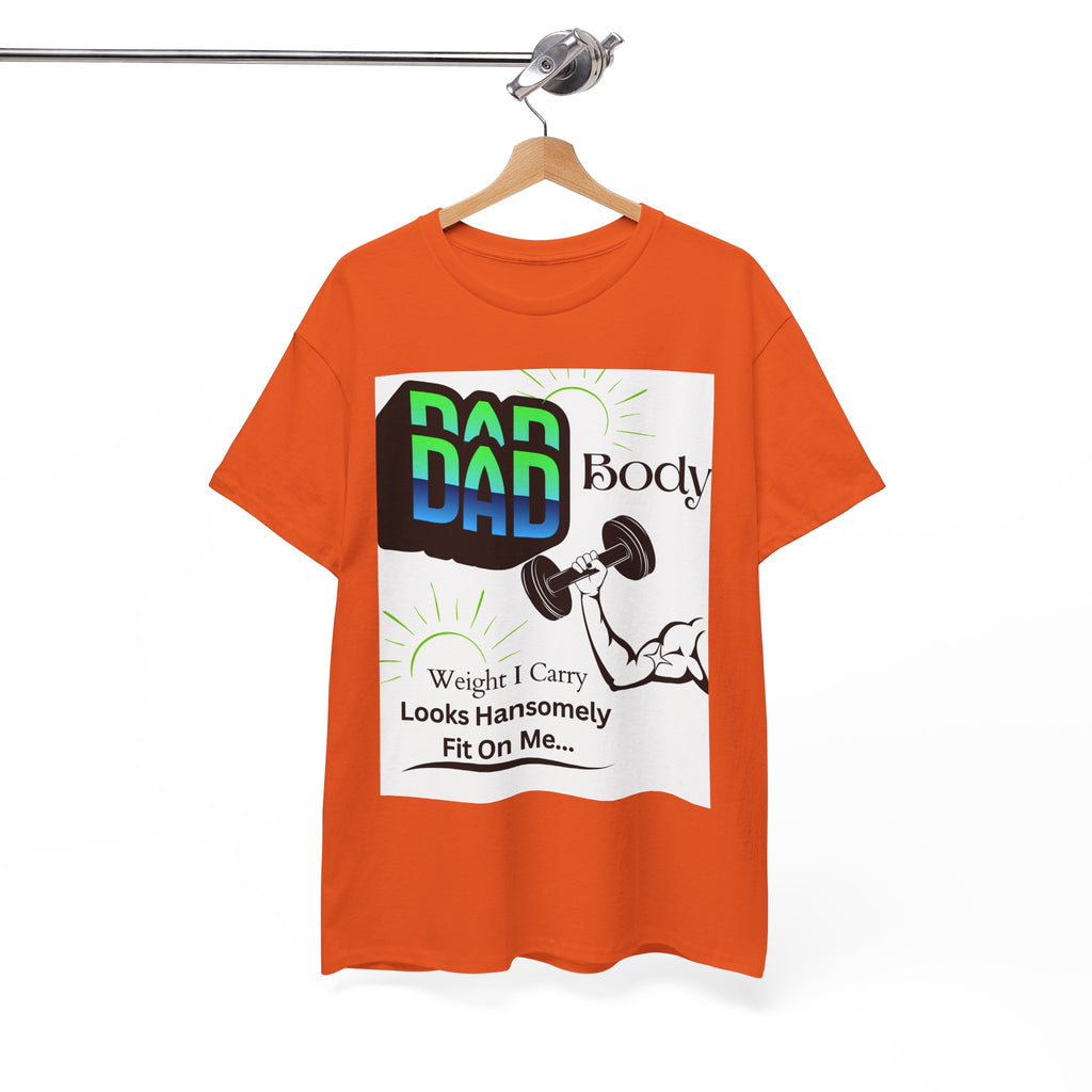 White Background Hansomely Fit Dad Cotton Crew Tee Shirt Dseign
