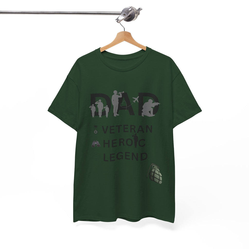 Dad Veteran Cotton Tee Shirt Transparent Background