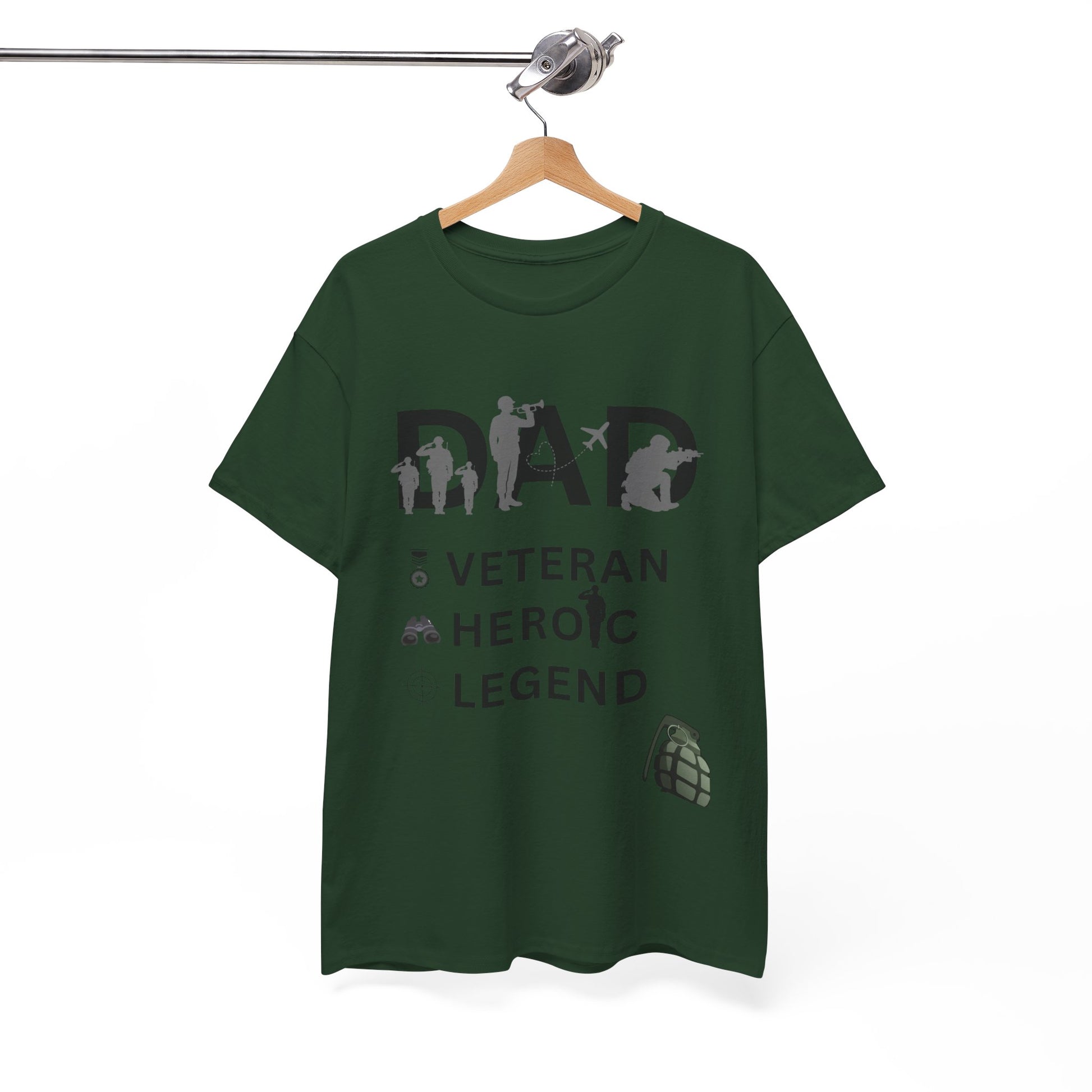 Dad Veteran Cotton Tee Shirt Transparent Background