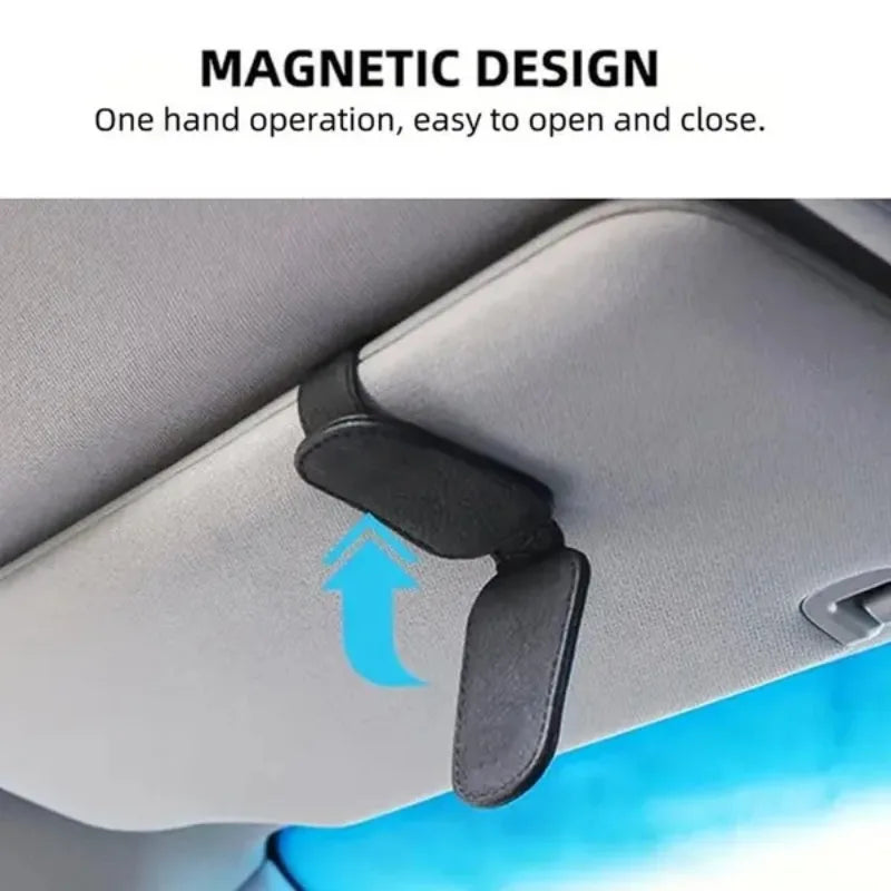 Car / Semi Truck Sun Visor Glasses Case Holder Sunglasses Clip Ticket Card Clip Multifunction Portable Clip Auto Interior Accessories