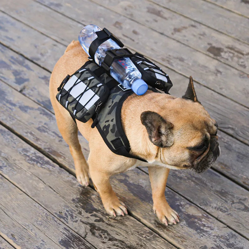 Dog Backpack for Hiking Camping Travel Walking Saddle Bag for Small Medium Dog Waterproof Tactics Pack