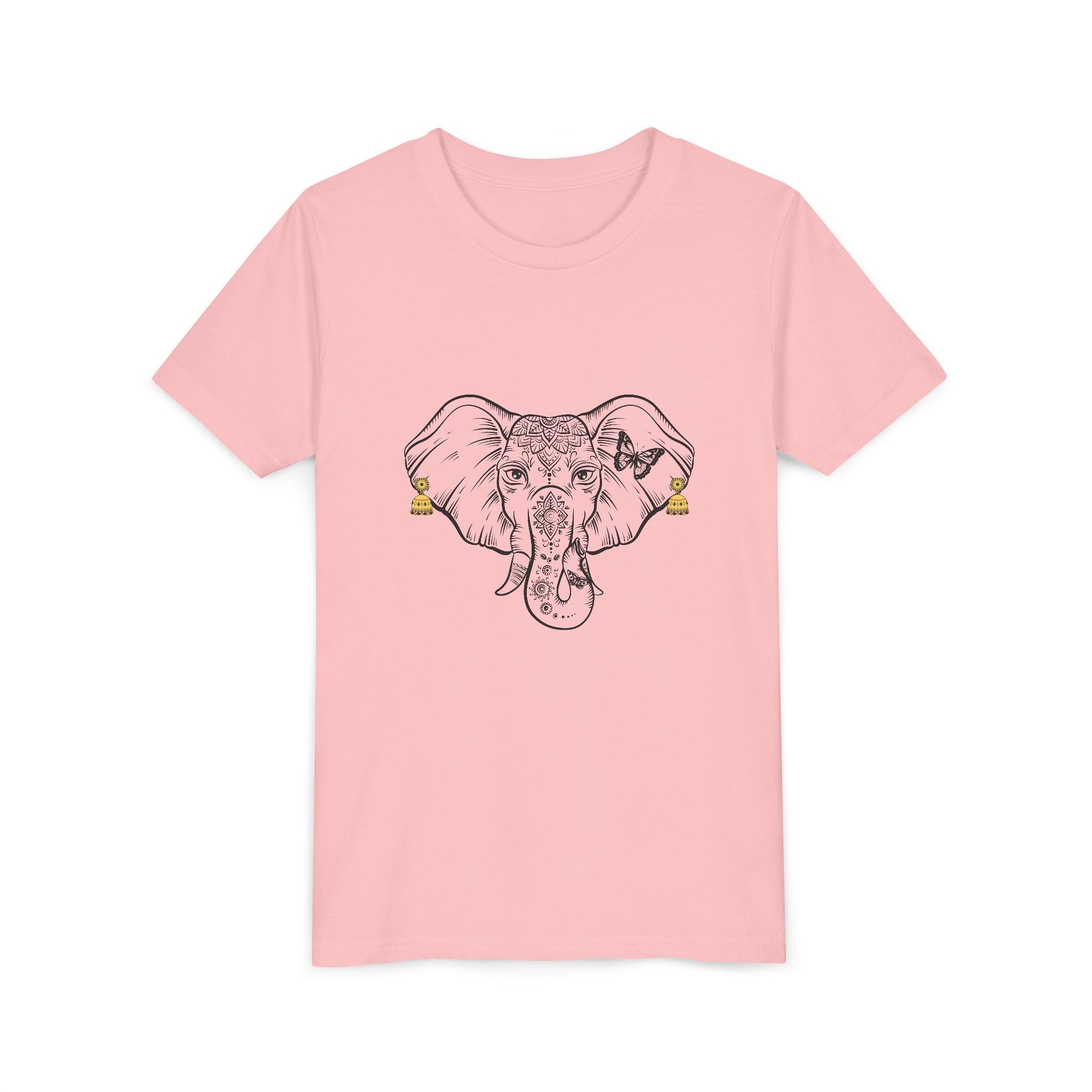 Youth Elephant Earrings Short Sleeve Shirt
