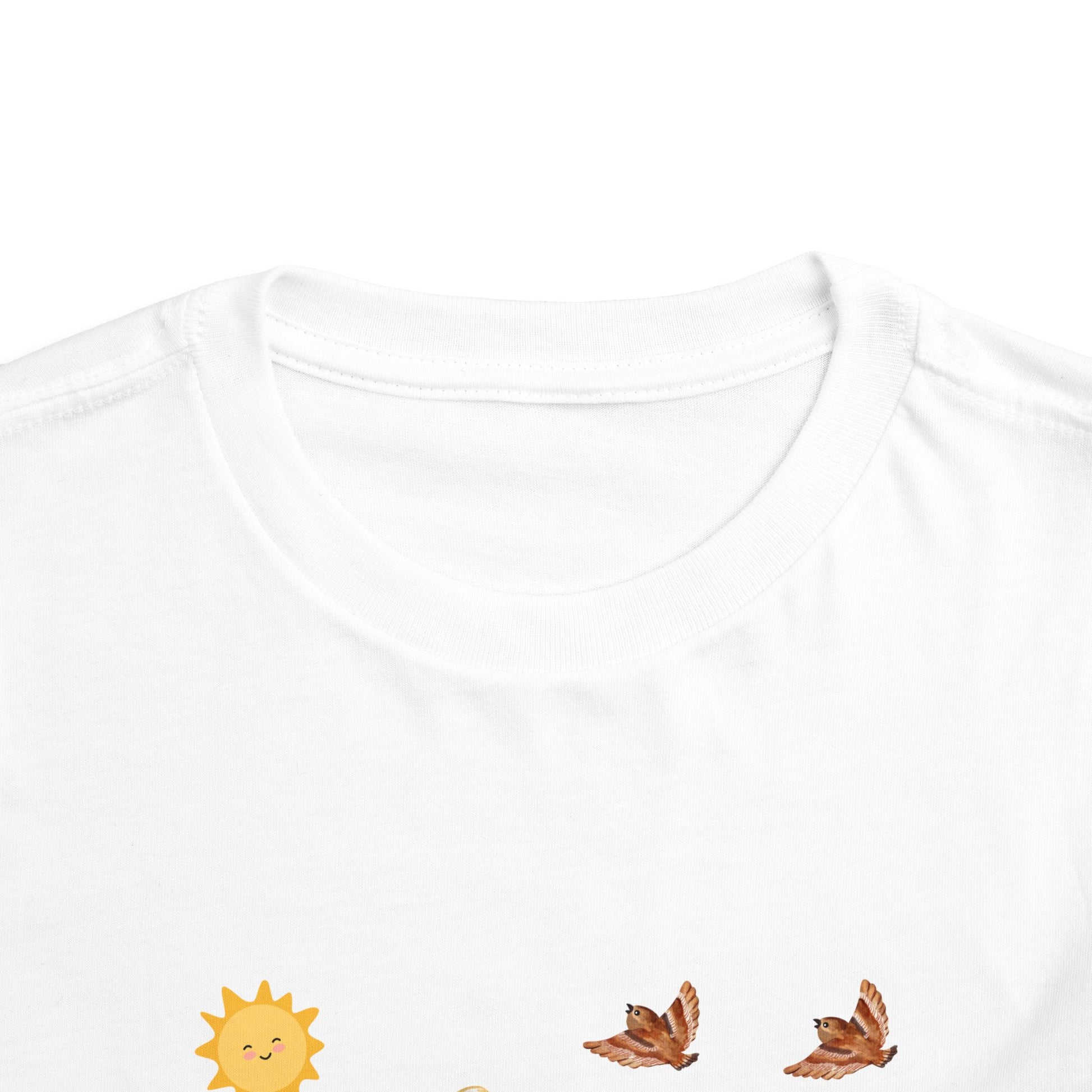Toddler Short Sleeve Tee Shirt Cubs In Flower Bush