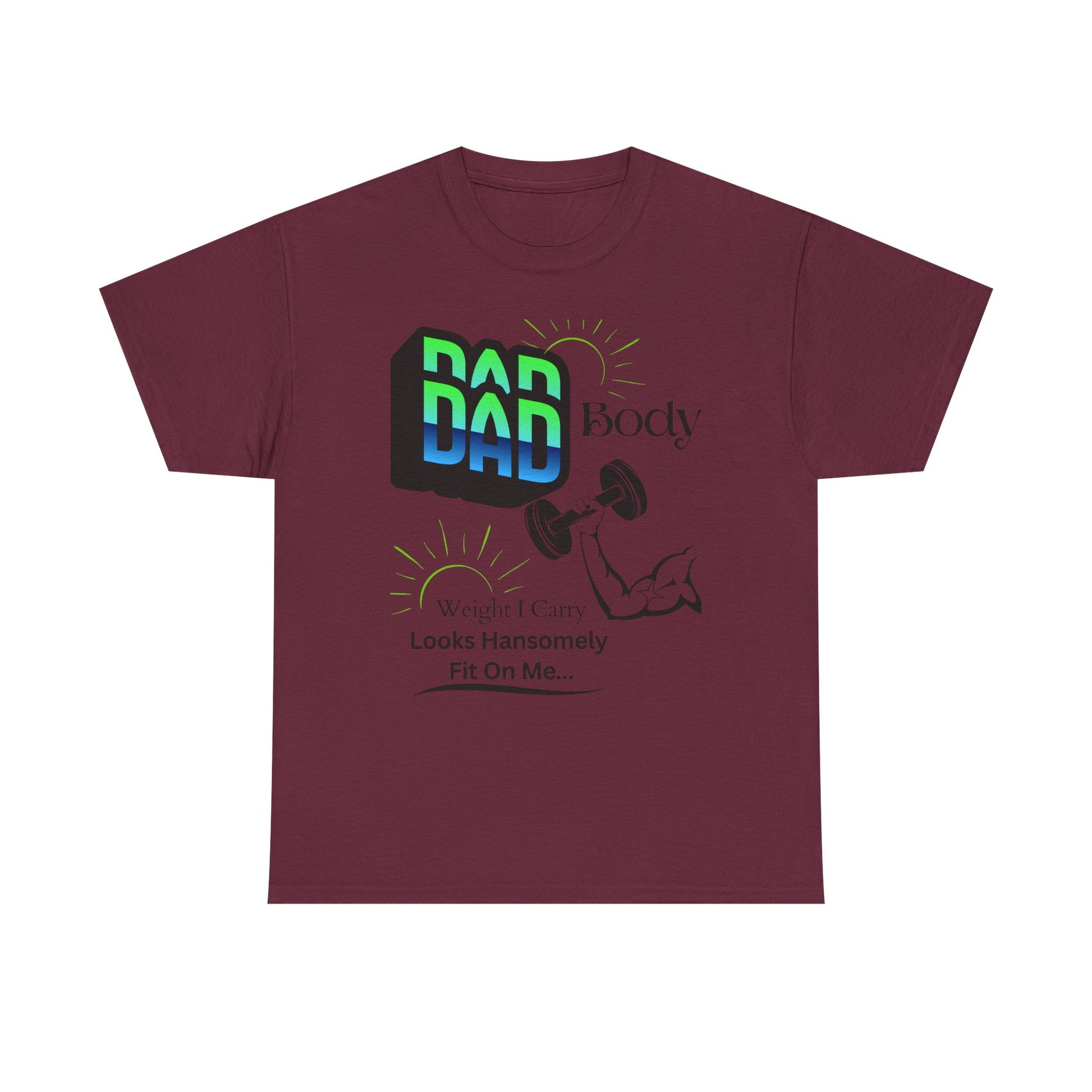Hansomely Fit Dad Cotton Crew Tee Shirt Transparent Dseign