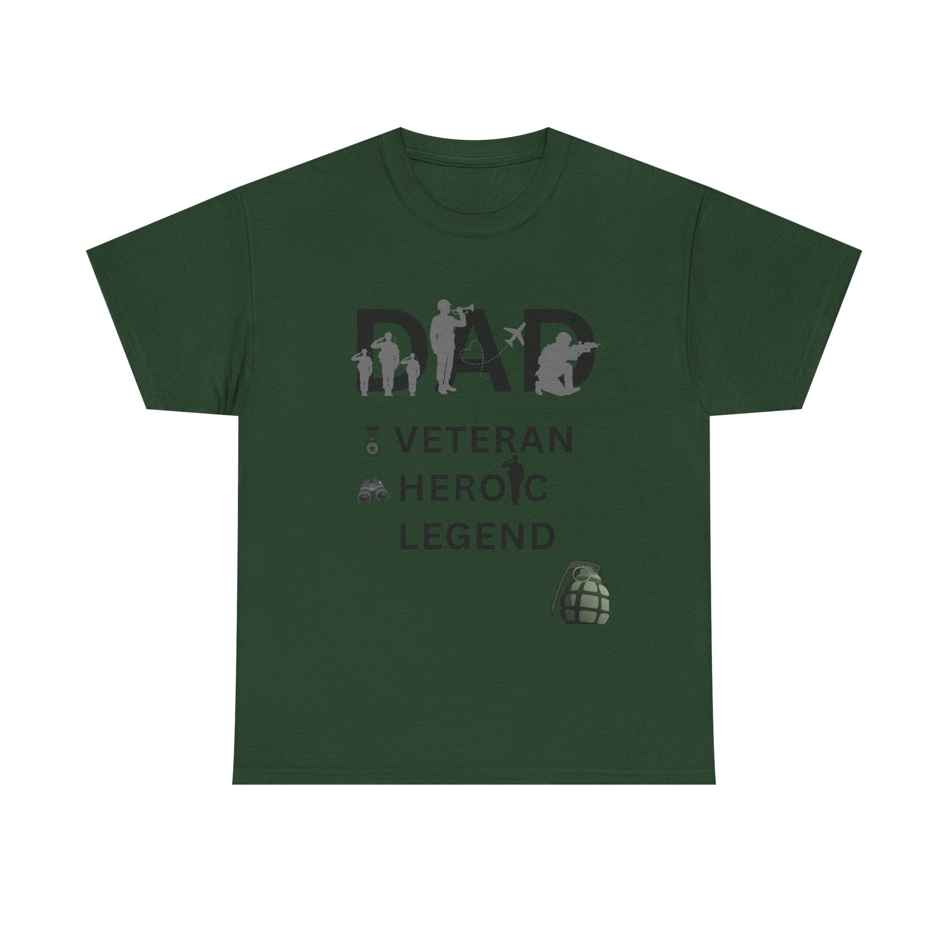 Dad Veteran Cotton Tee Shirt Transparent Background