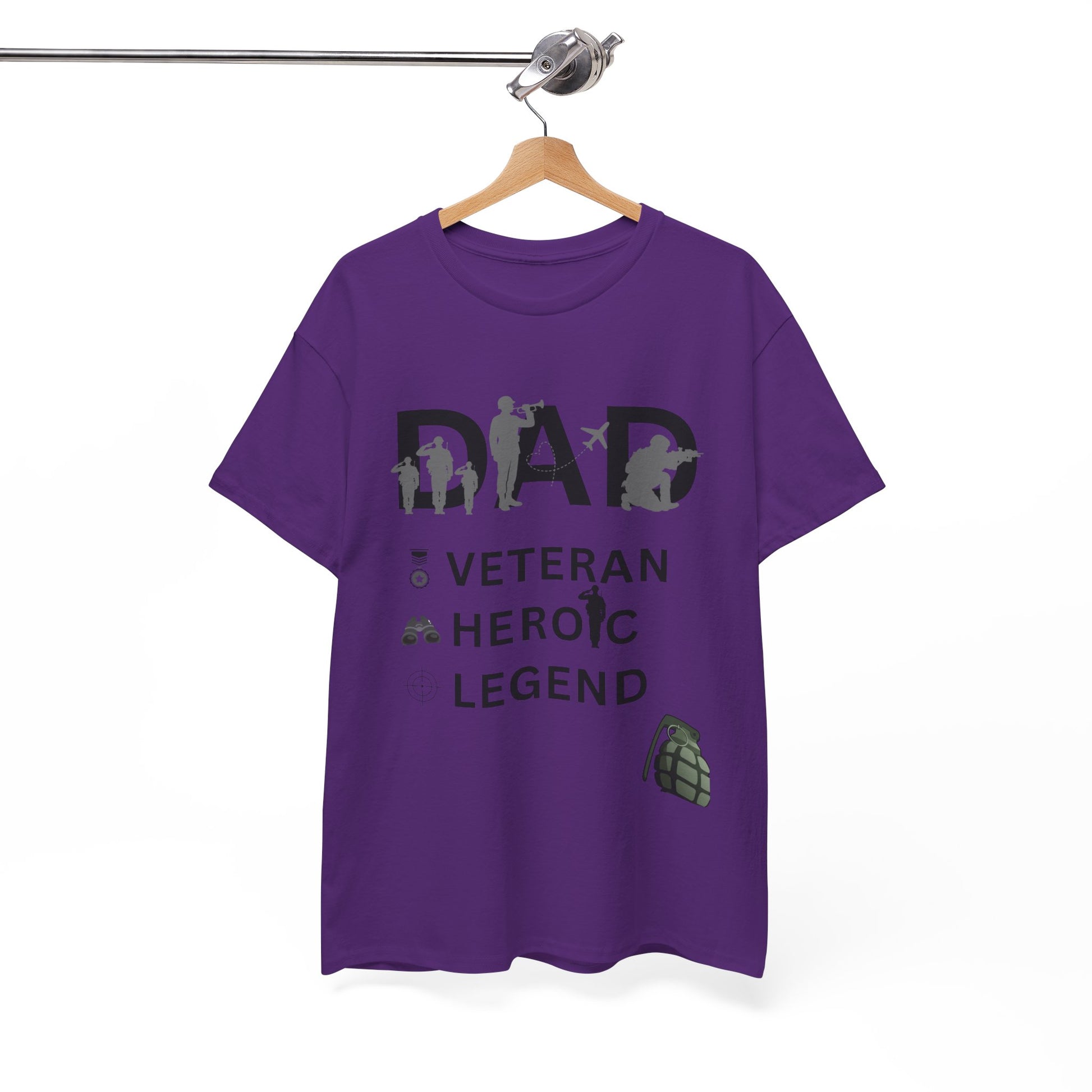 Dad Veteran Cotton Tee Shirt Transparent Background