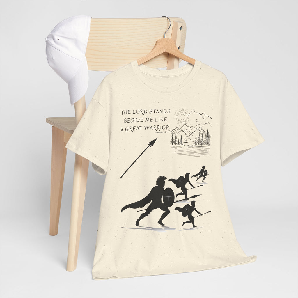 Warrior, The Lord Stands Before Me Heavy Cotton Shirt