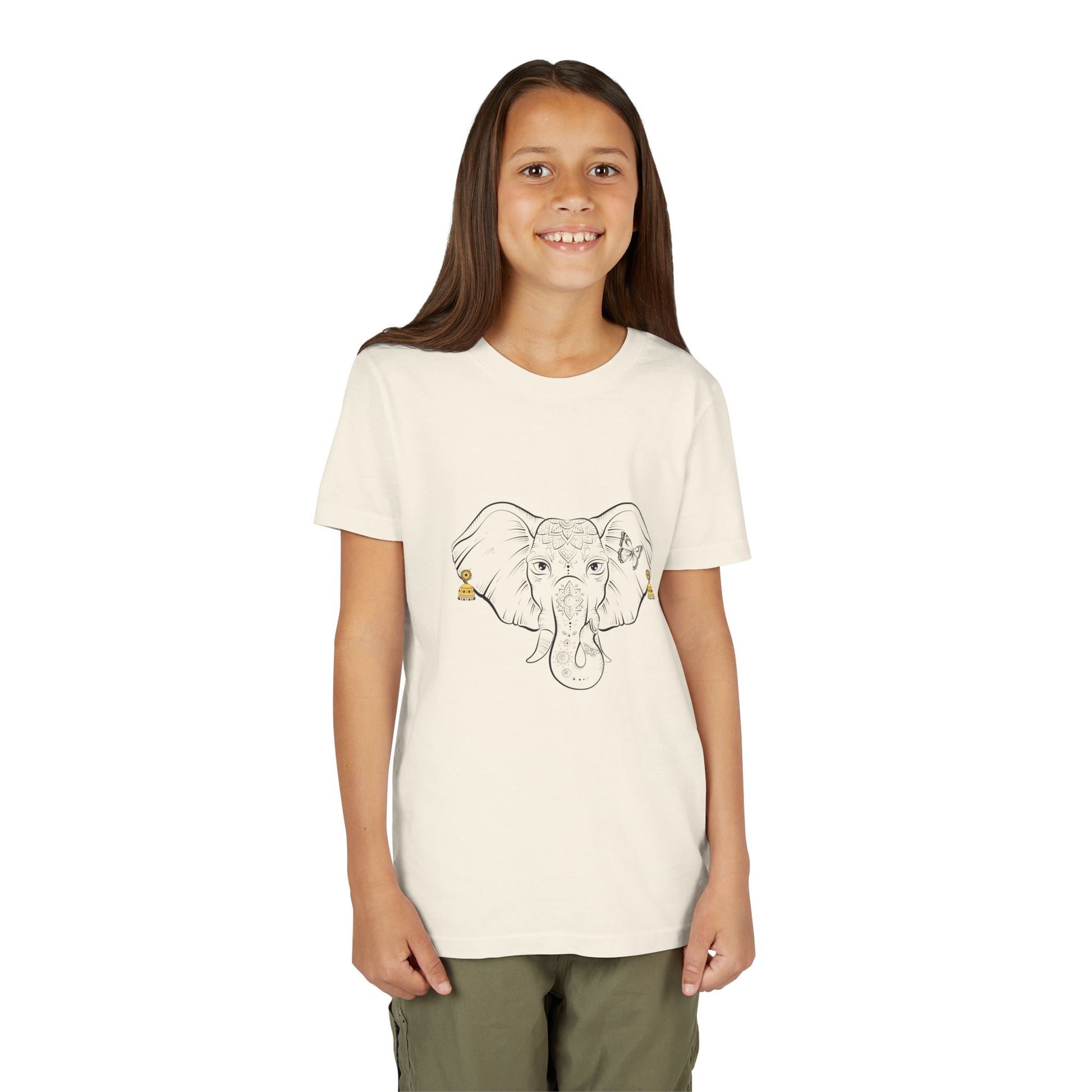 Youth Elephant Earrings Short Sleeve Shirt
