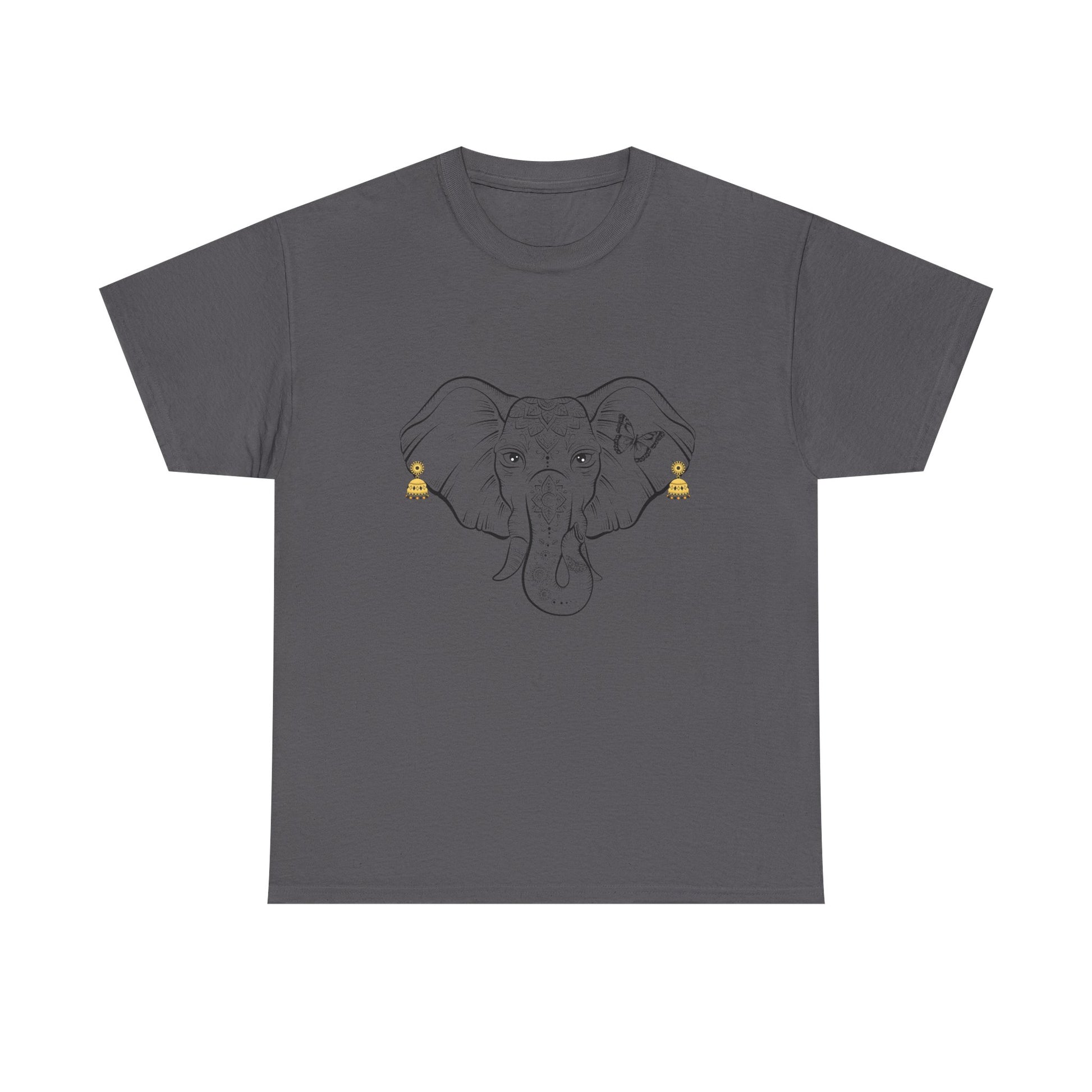Elephant With Earrings Heavy Cotton Shirt