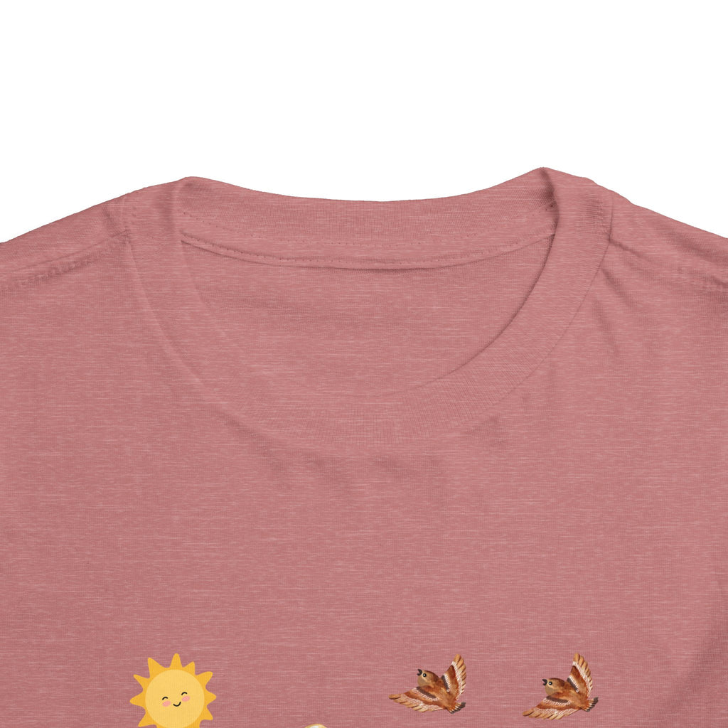 Toddler Short Sleeve Tee Shirt Cubs In Flower Bush
