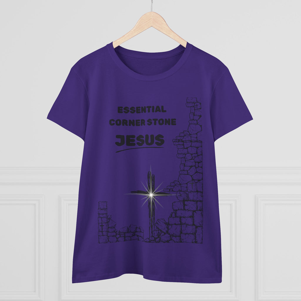 Women's Cotton Tee Shirt Essential Corner Stone