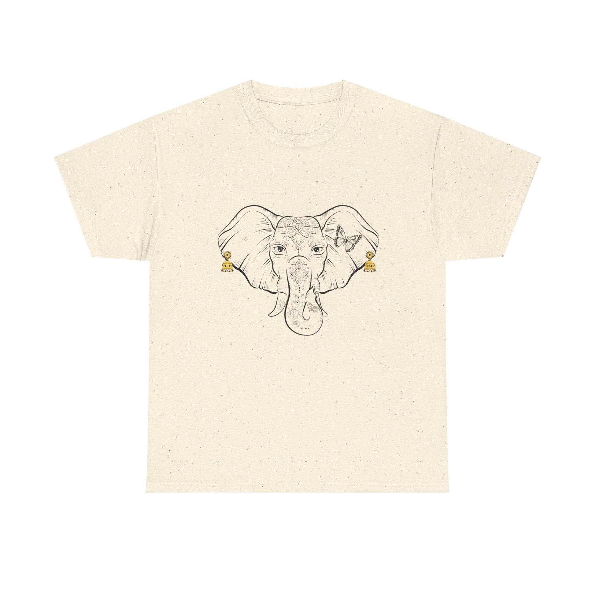 Elephant With Earrings Heavy Cotton Shirt