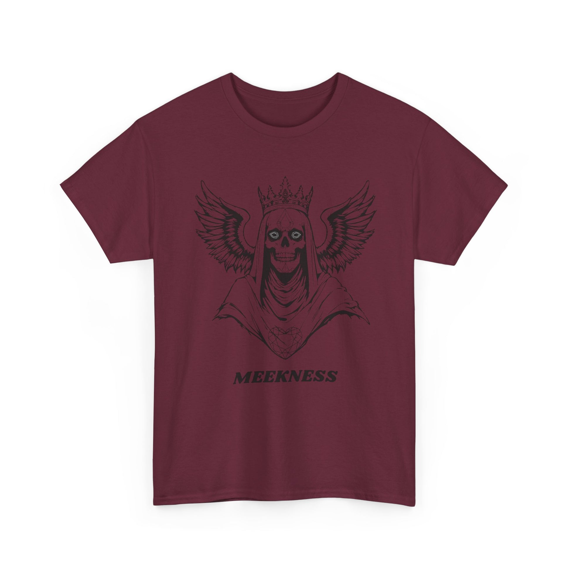 Skull Crown Wings Cotton Tee Shirt Transparent
