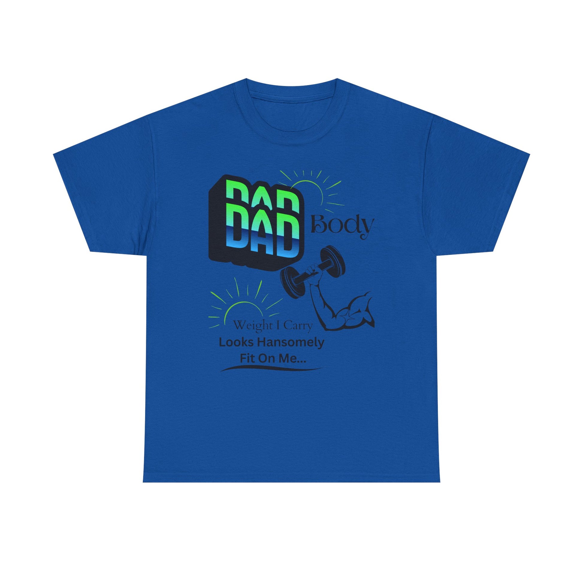 Hansomely Fit Dad Cotton Crew Tee Shirt Transparent Dseign