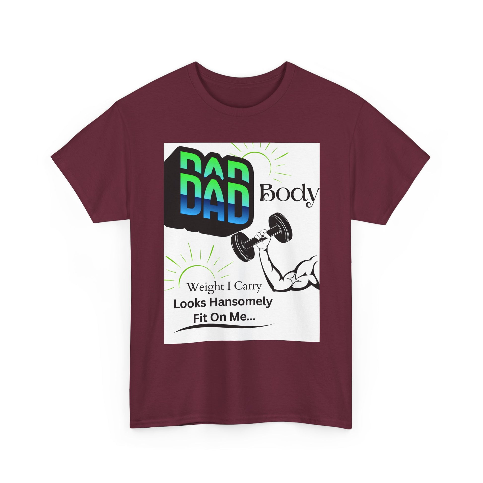 White Background Hansomely Fit Dad Cotton Crew Tee Shirt Dseign