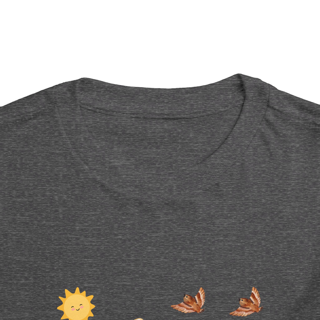 Toddler Short Sleeve Tee Shirt Cubs In Flower Bush
