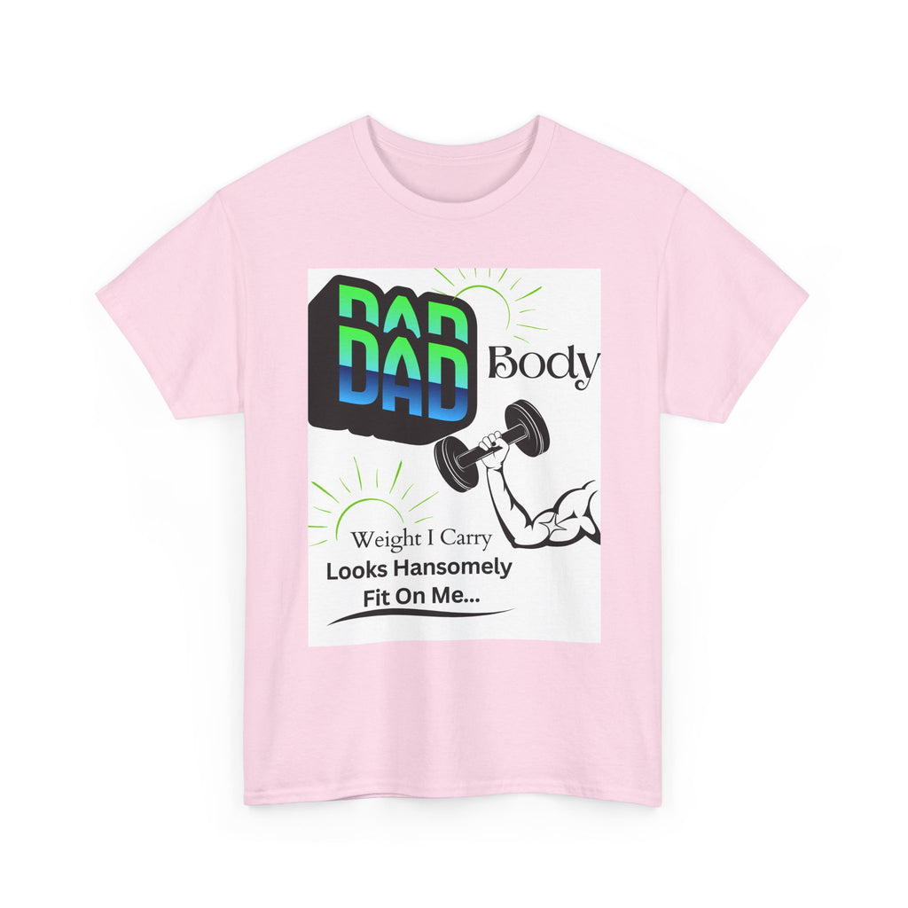 White Background Hansomely Fit Dad Cotton Crew Tee Shirt Dseign