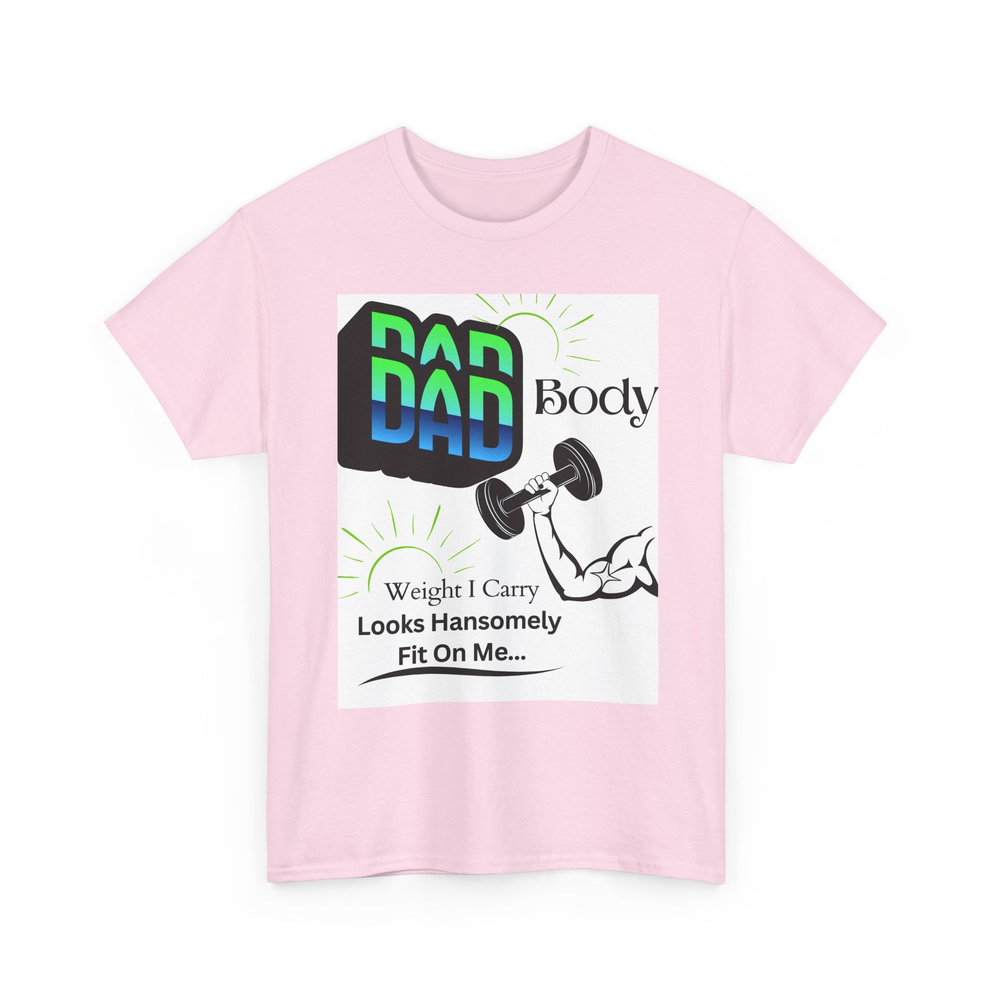 White Background Hansomely Fit Dad Cotton Crew Tee Shirt Dseign
