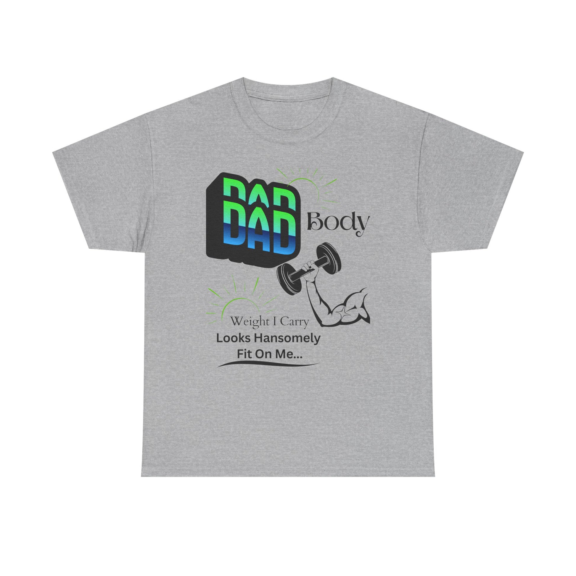 Hansomely Fit Dad Cotton Crew Tee Shirt Transparent Dseign