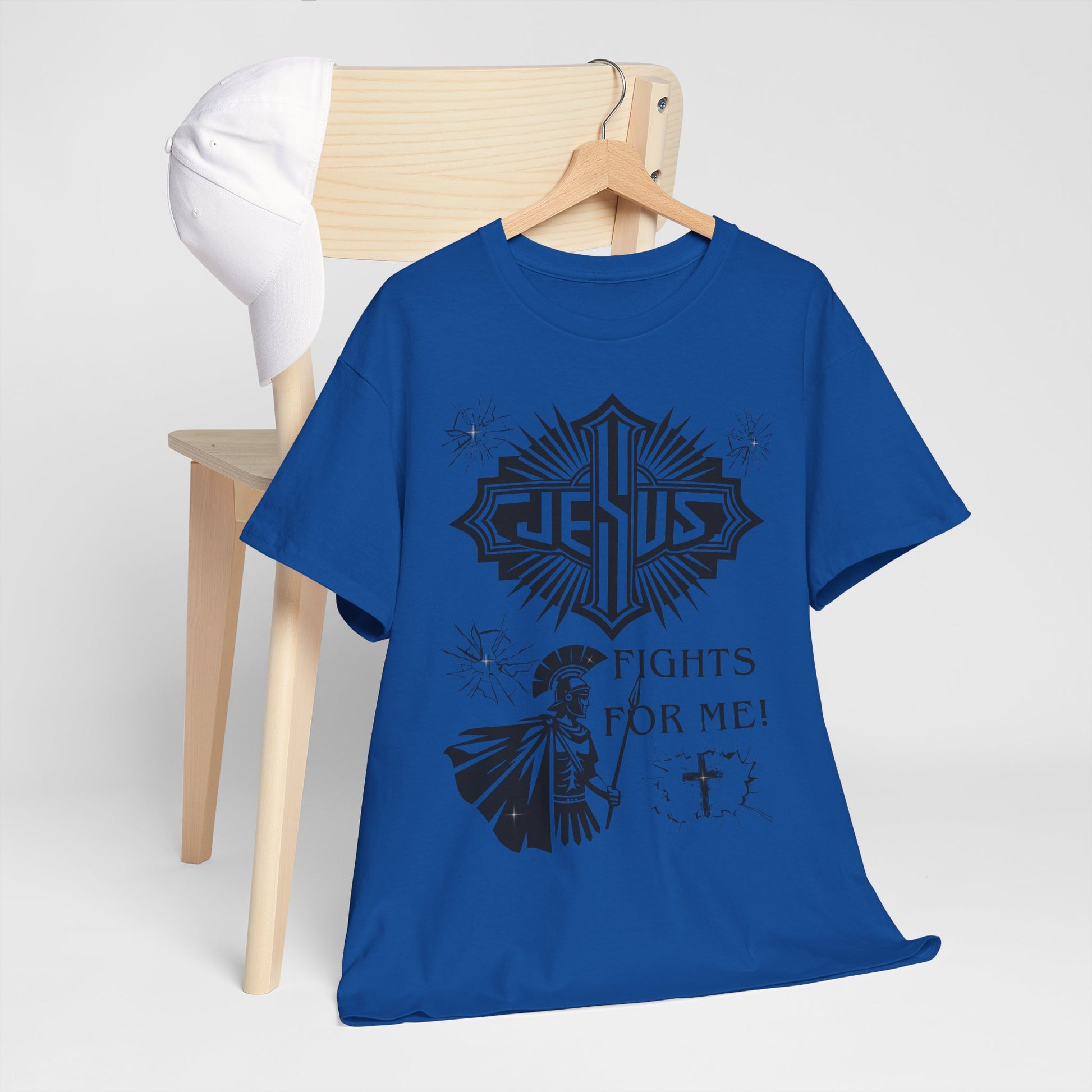 Jesus Fights For Me Cotton T-Shirt