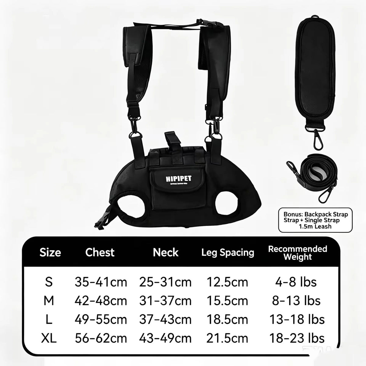 Adjustable Dog or Cat Carrier Backpack Breathable Pet Travel Bag for Small Medium Dogs Cats Outdoor Hiking Walking Camping