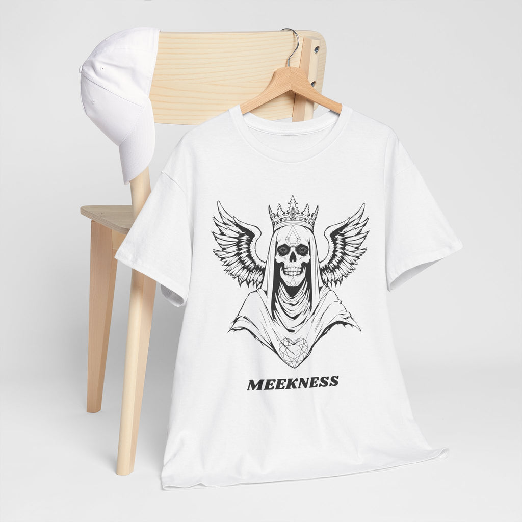 Skull Crown Wings Cotton Tee Shirt Transparent
