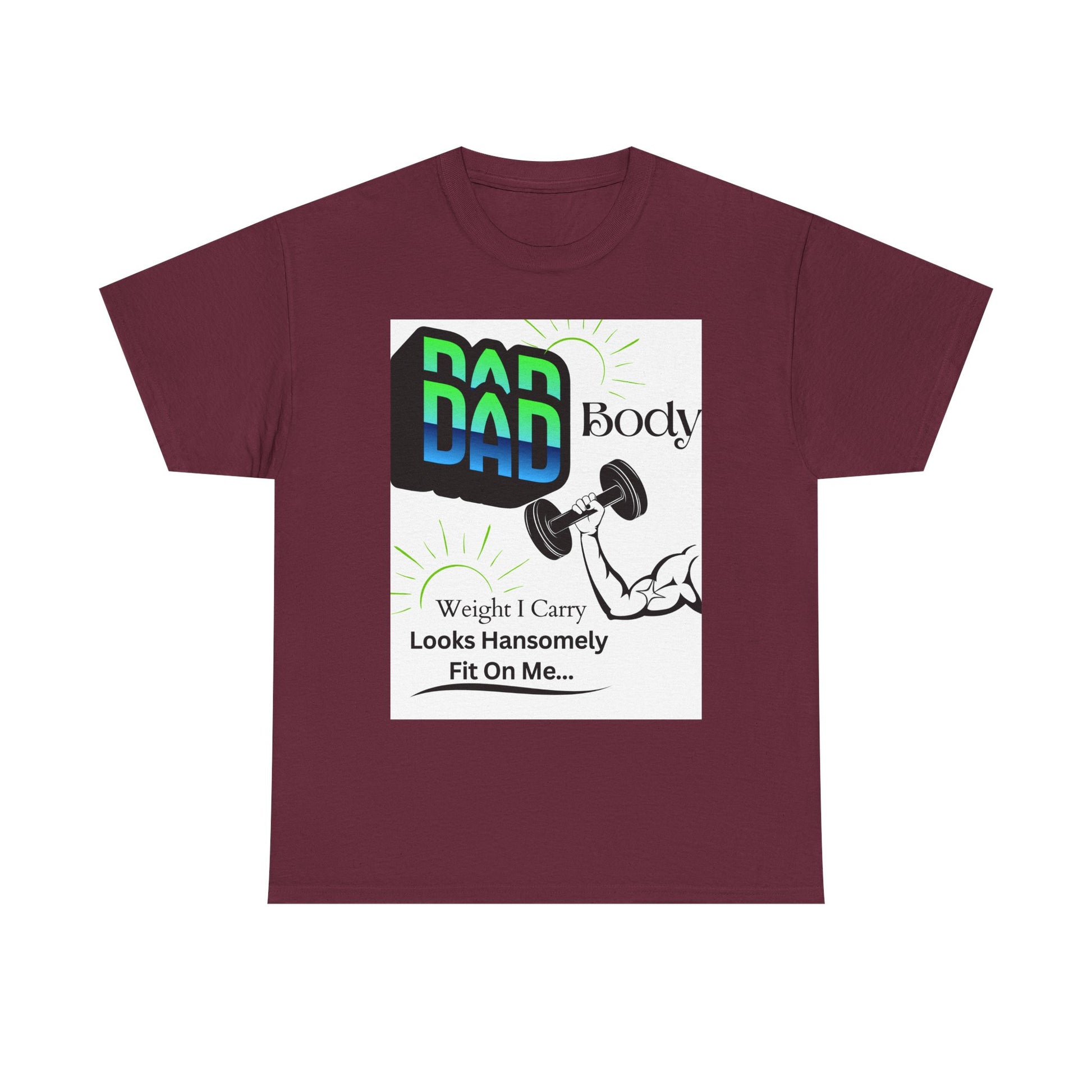 White Background Hansomely Fit Dad Cotton Crew Tee Shirt Dseign