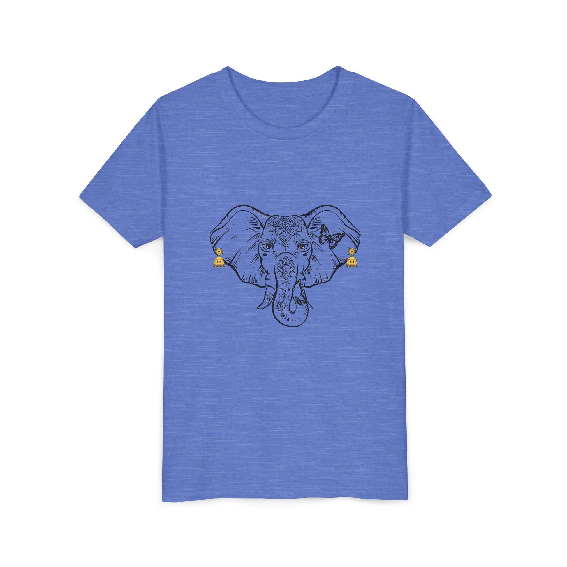 Youth Elephant Earrings Short Sleeve Shirt