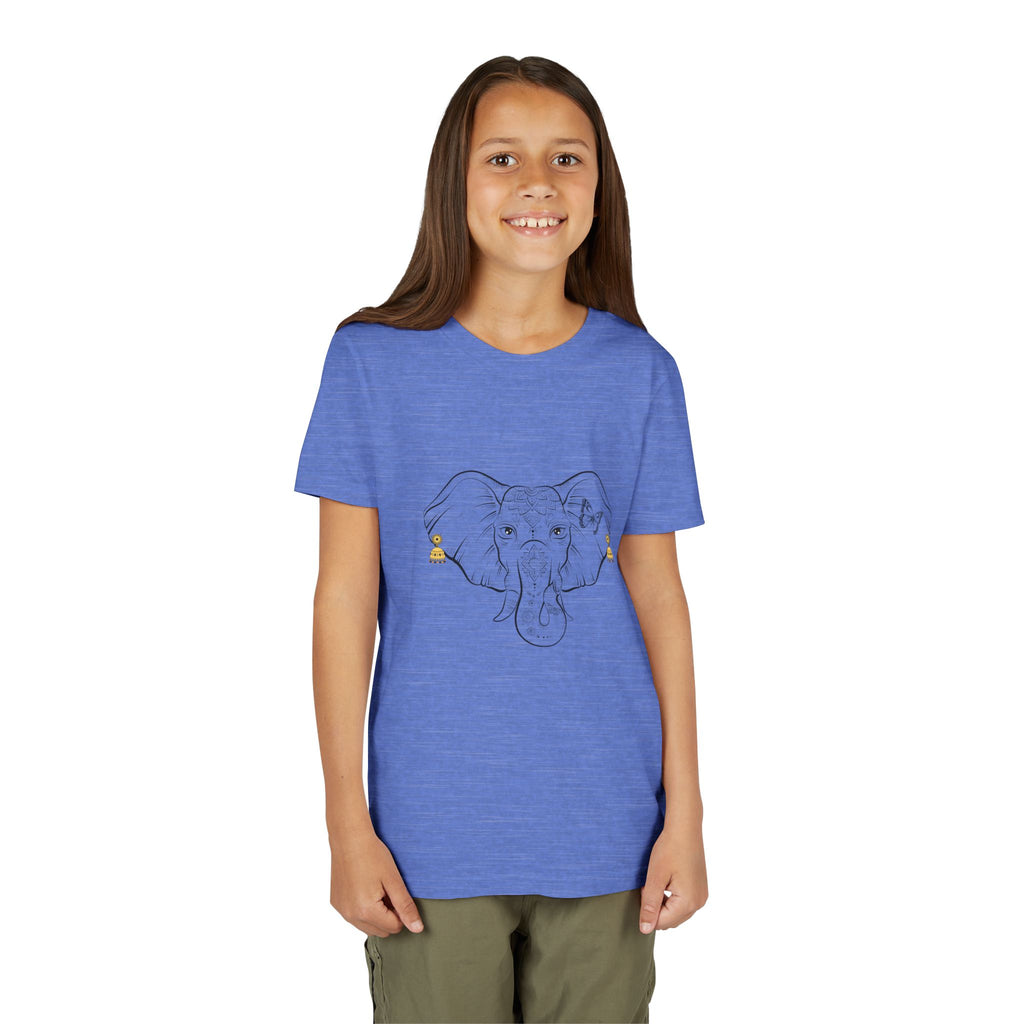 Youth Elephant Earrings Short Sleeve Shirt
