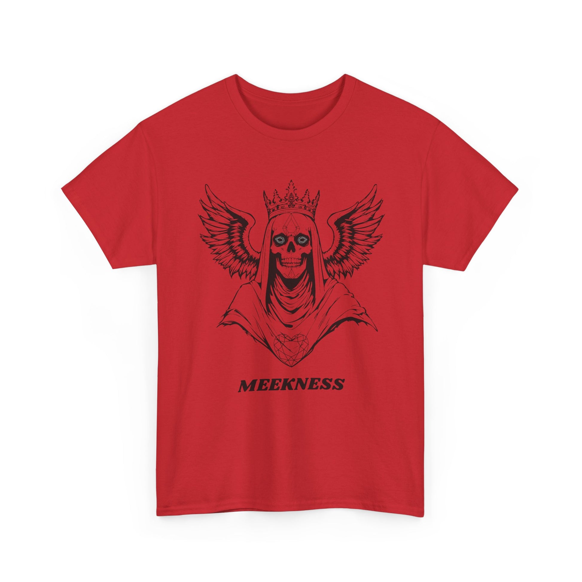 Skull Crown Wings Cotton Tee Shirt Transparent