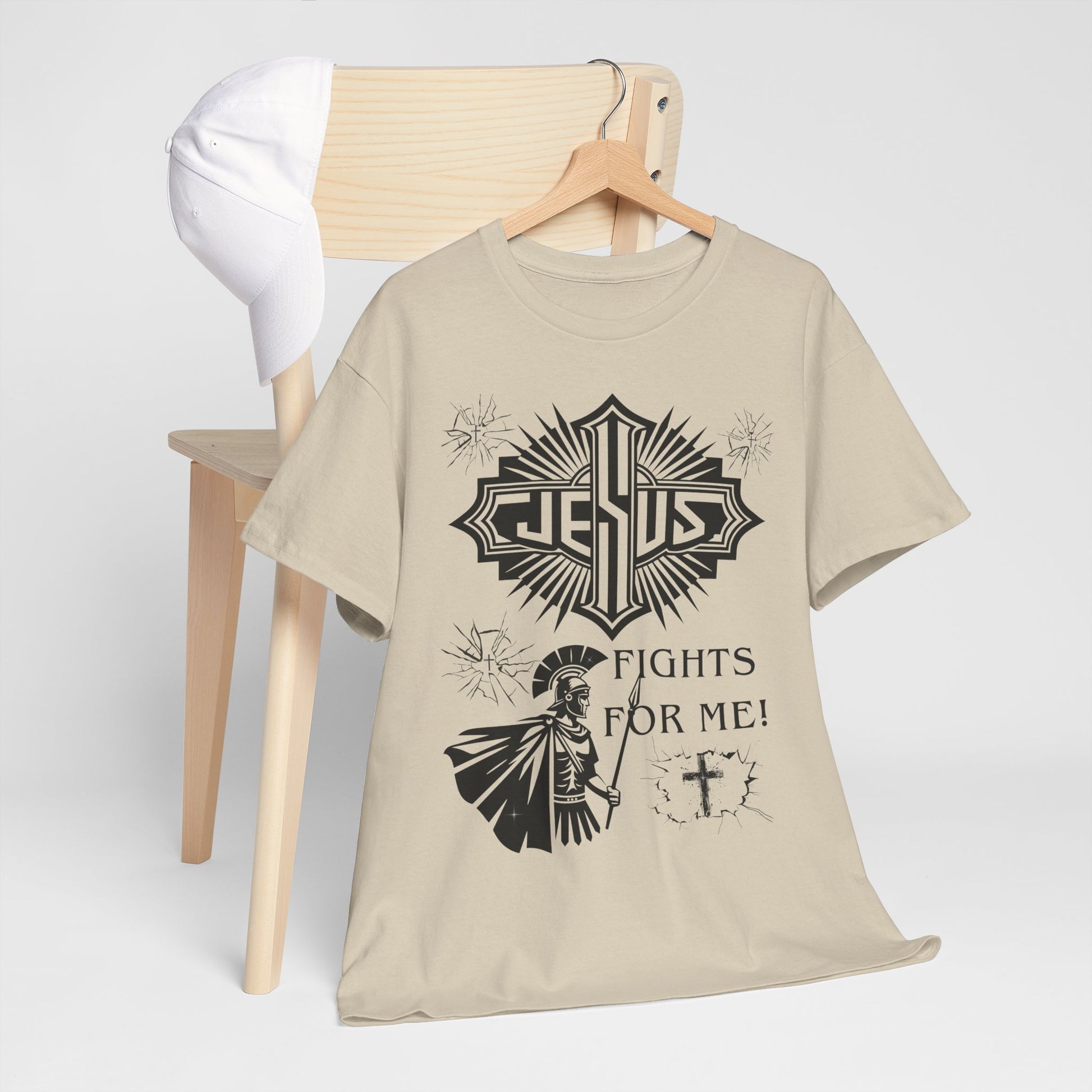 Jesus Fights For Me Cotton T-Shirt
