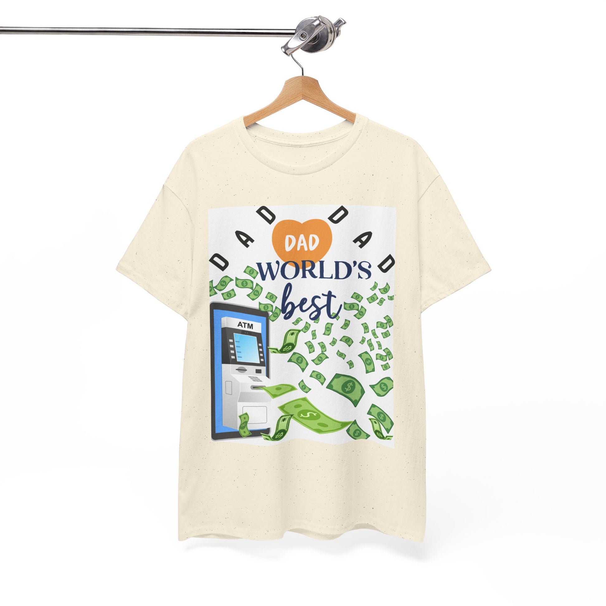 Dad World Best ATM Quality Cotton Tee Shirt