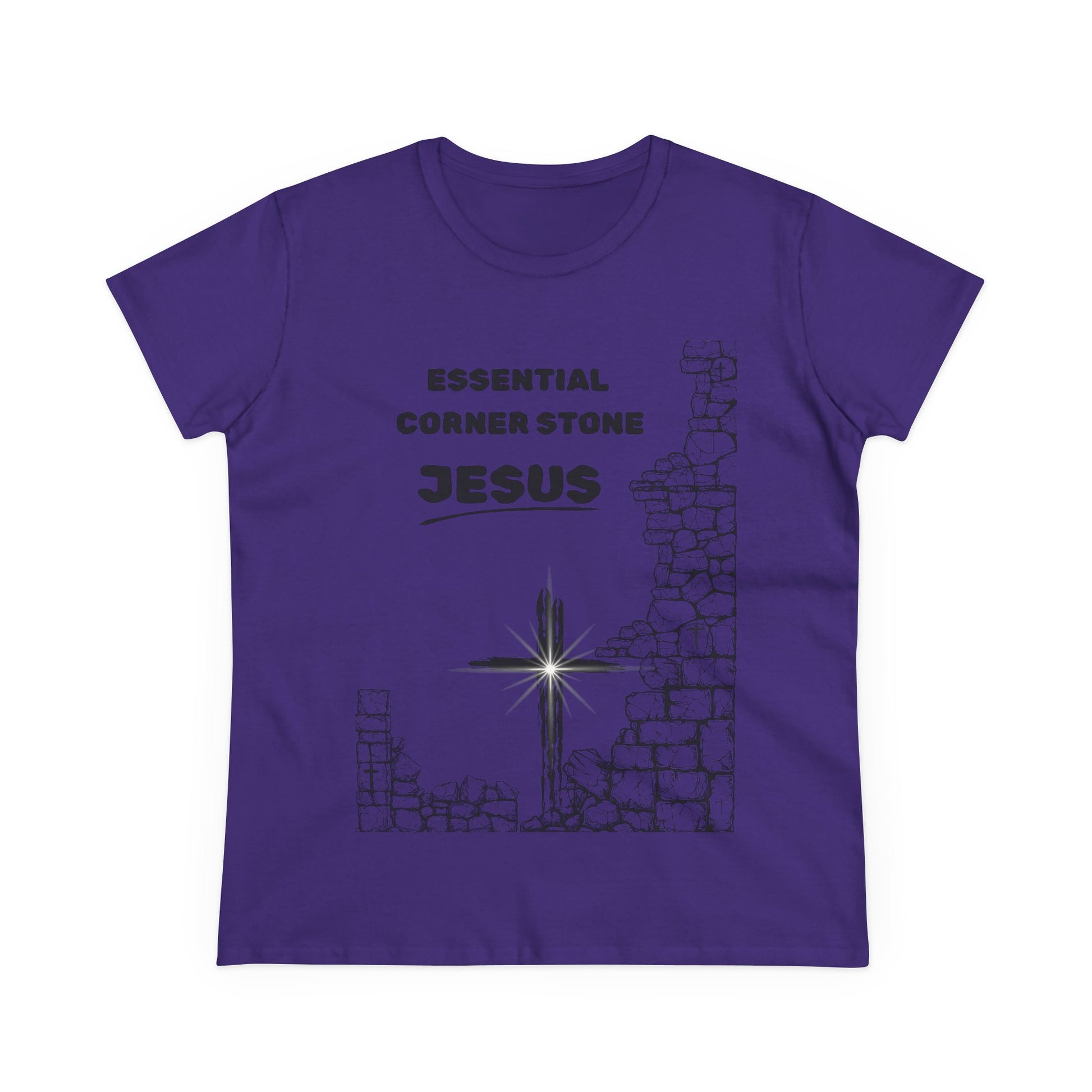 Women's Cotton Tee Shirt Essential Corner Stone