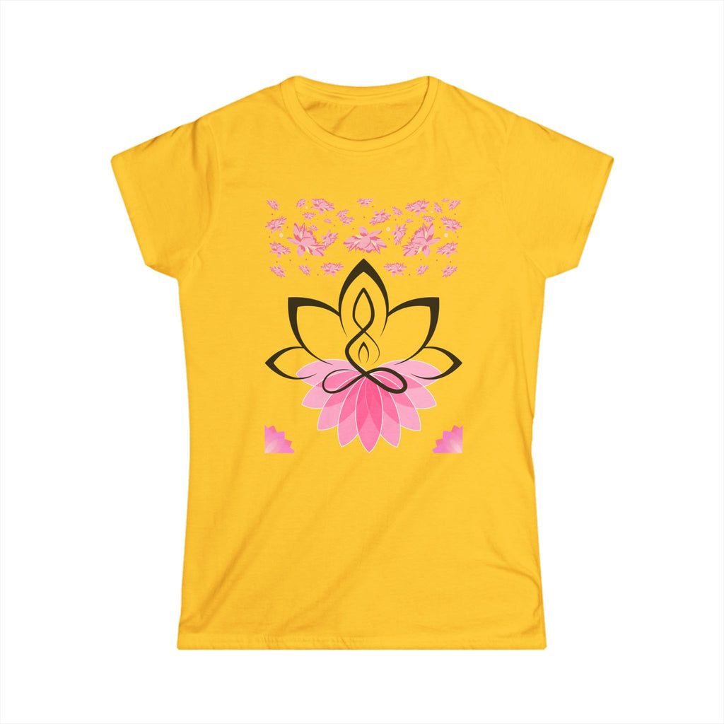 Women's Soft Style Tee Shirt Lotus Yoga