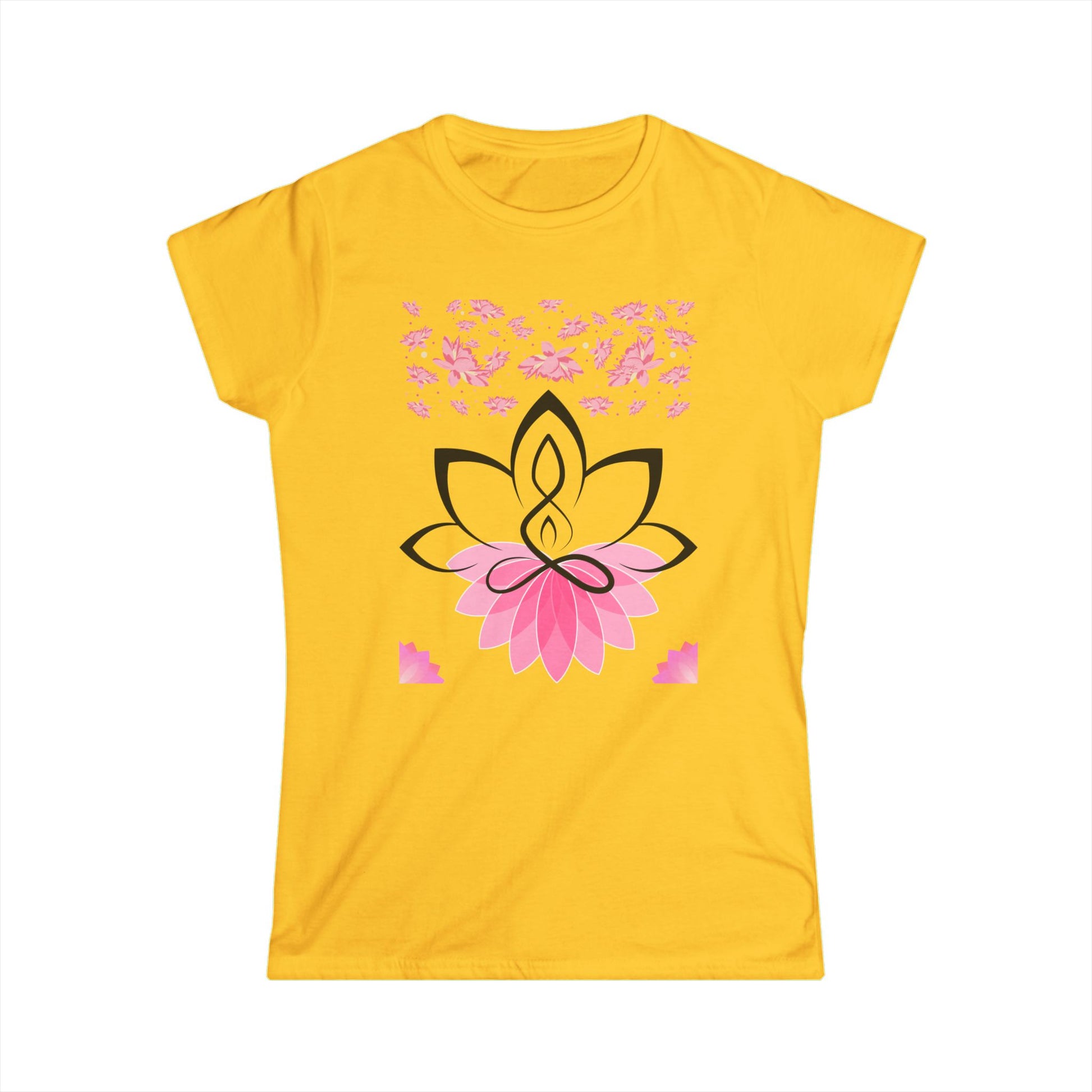 Women's Soft Style Tee Shirt Lotus Yoga