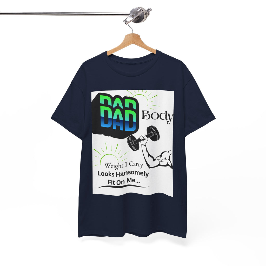 White Background Hansomely Fit Dad Cotton Crew Tee Shirt Dseign