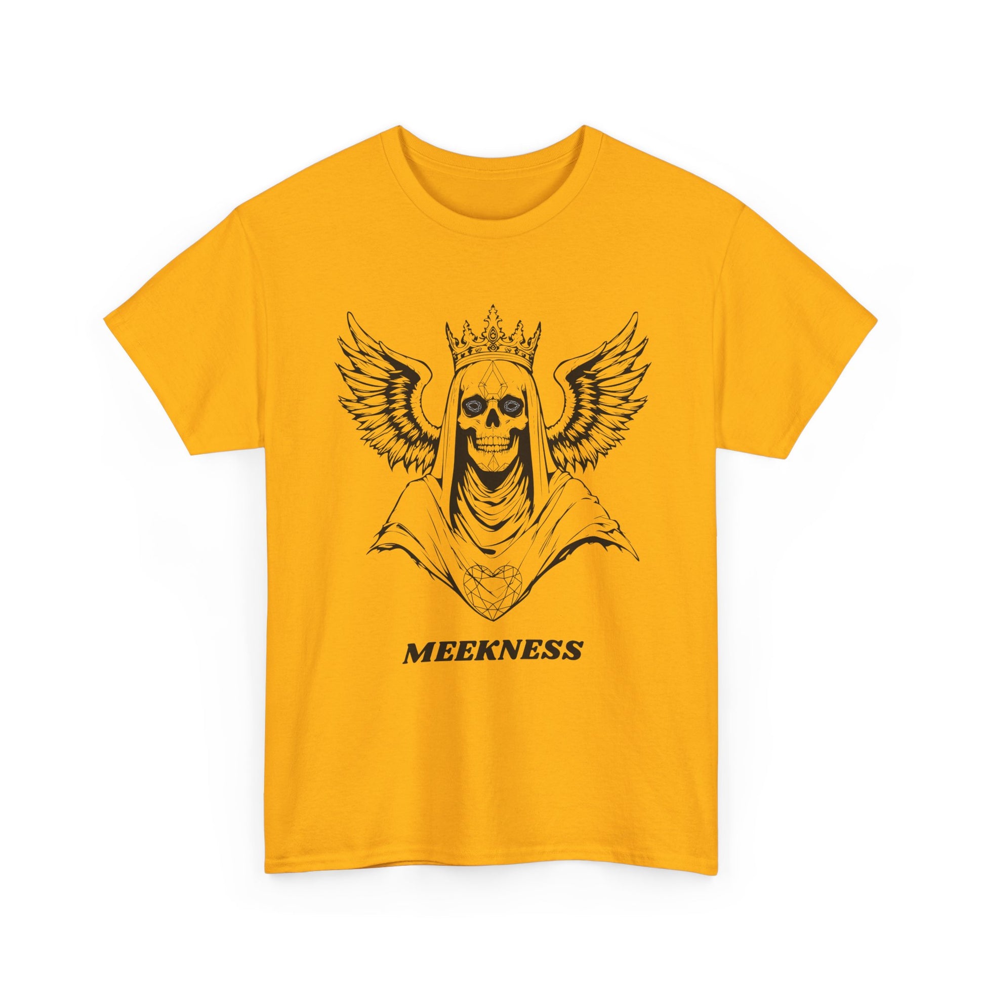 Skull Crown Wings Cotton Tee Shirt Transparent