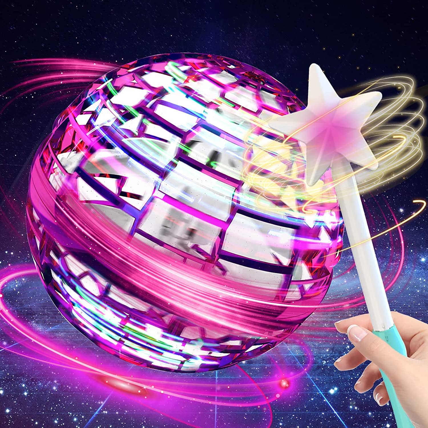 Fun Spinning Flying Sphere. Interactive. Kids Toys or Adult Gifts