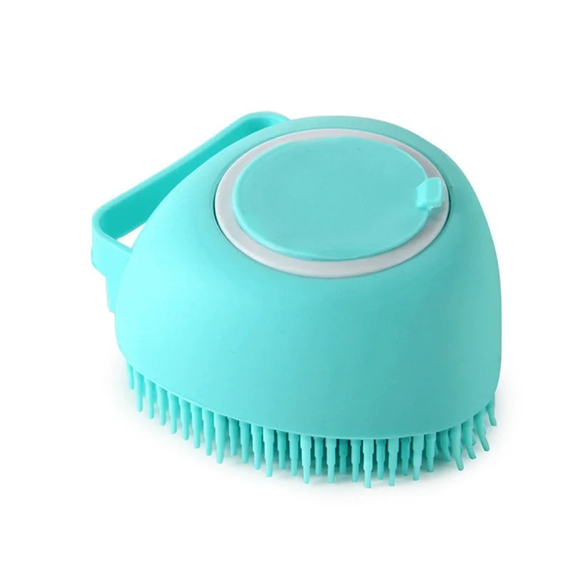 Silicone Pet Bath Massage Brush Shower Scrubber Bubble Maker For Cat Dog Fur Buddies Grooming Deep Clean Hair Remover Household Pet Bathing