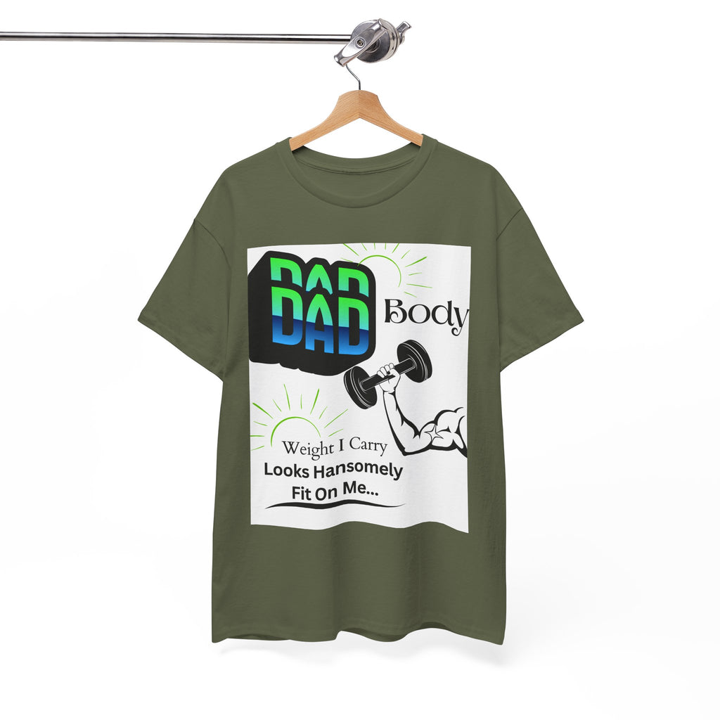 White Background Hansomely Fit Dad Cotton Crew Tee Shirt Dseign