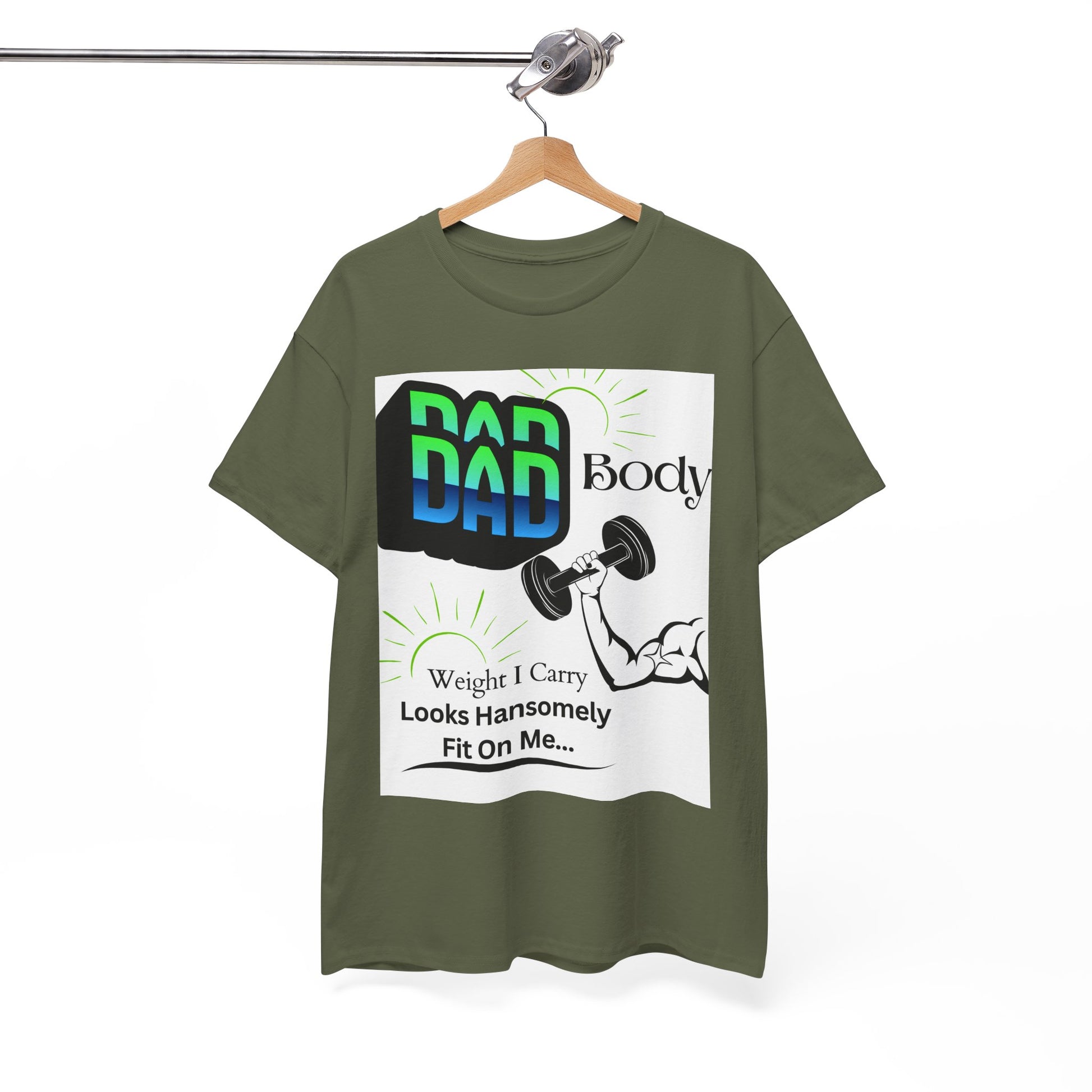 White Background Hansomely Fit Dad Cotton Crew Tee Shirt Dseign